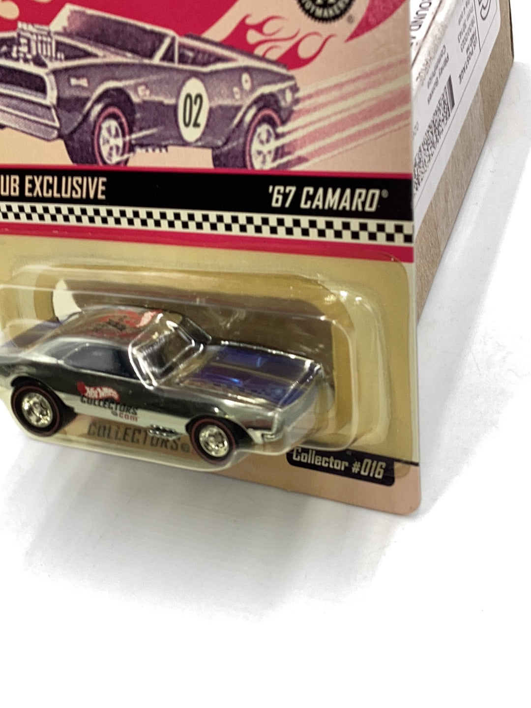 Hot Wheels 2002 club exclusive #016 ‘67 Camaro w/Blue stripes 1/10000 with protector