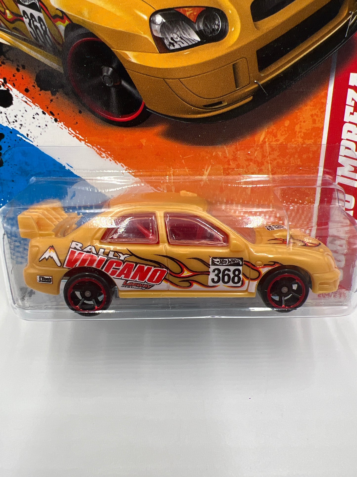 2011 Hot Wheels Thrill Racers Volcano #204 Subaru Impreza Gold