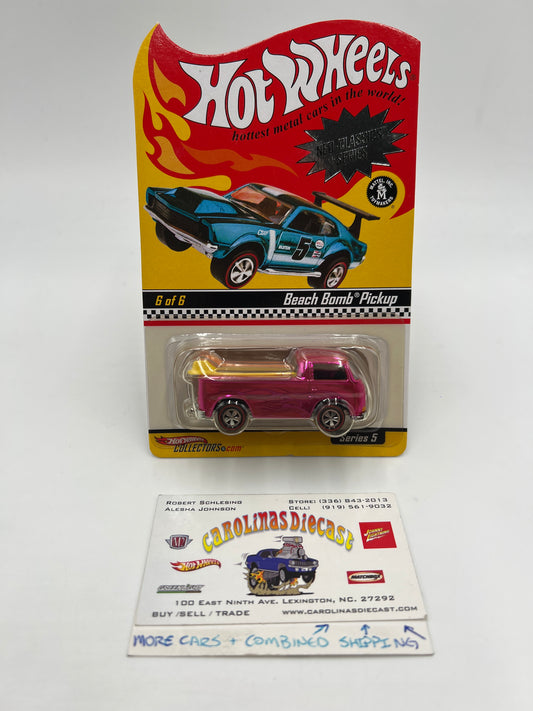 Hot Wheels RLC Neo-Classics Series 5 #6 10347/11000 Beach Bomb Pickup Pink W/Protector