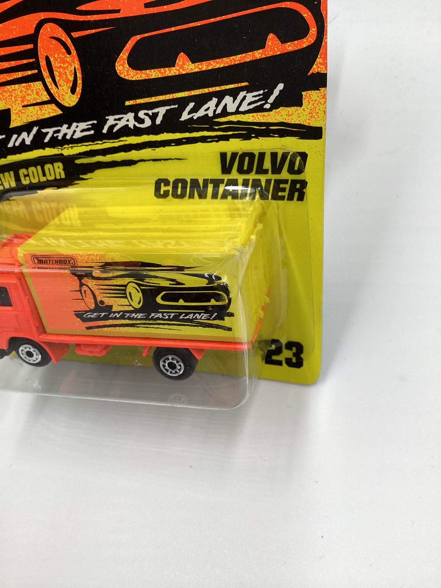 Matchbox Get In The Fast Lane #23  Volvo Container Orange 210B