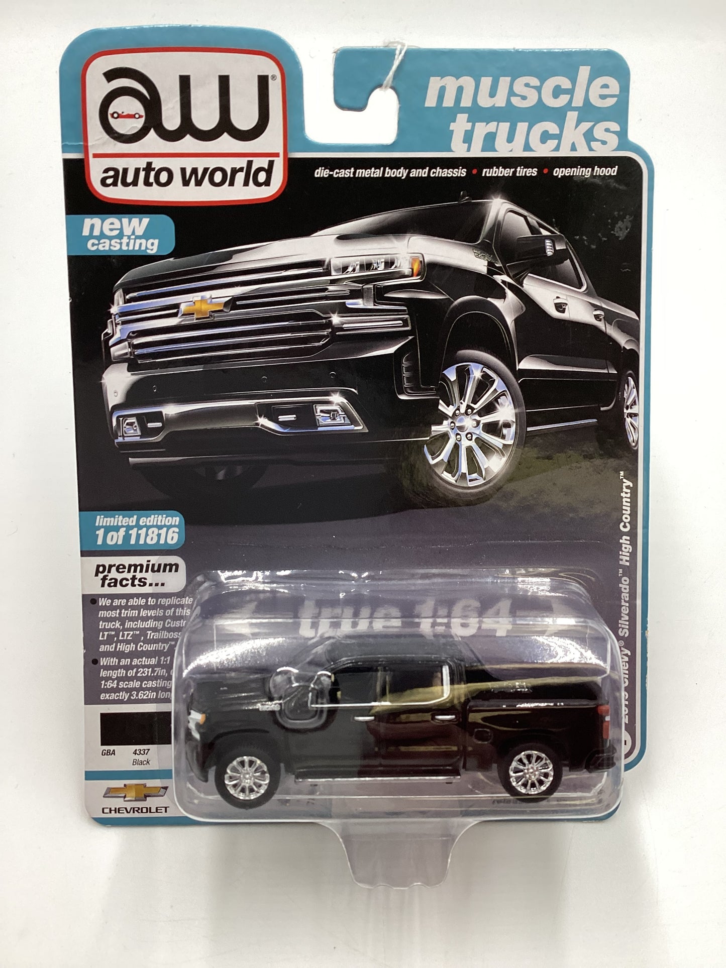 Auto World Muscle Trucks Release 2 Version B 2019 Chevy Silverado High Country Black 183C