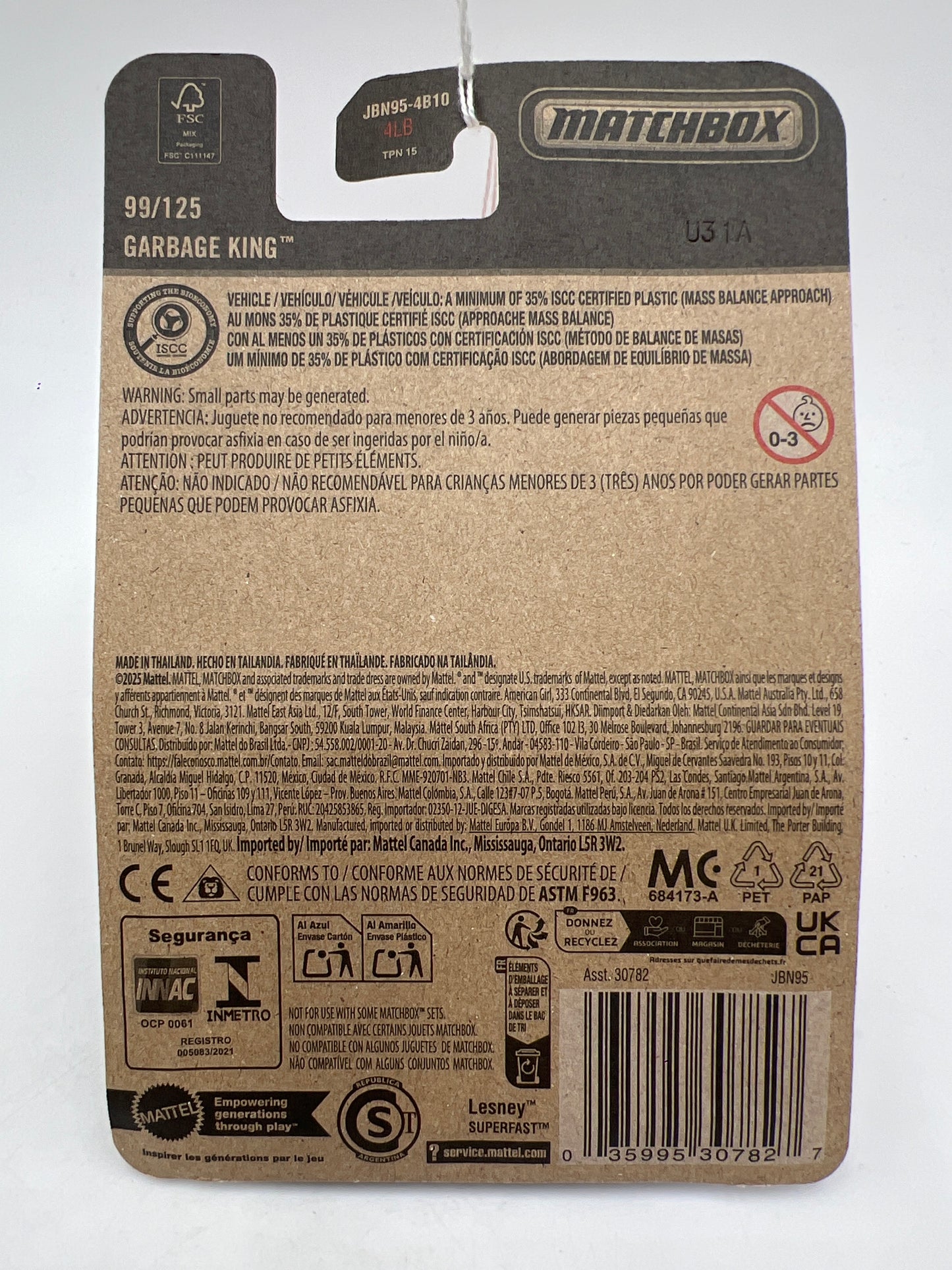 2025 Matchbox #99 Garbage King Red 215D