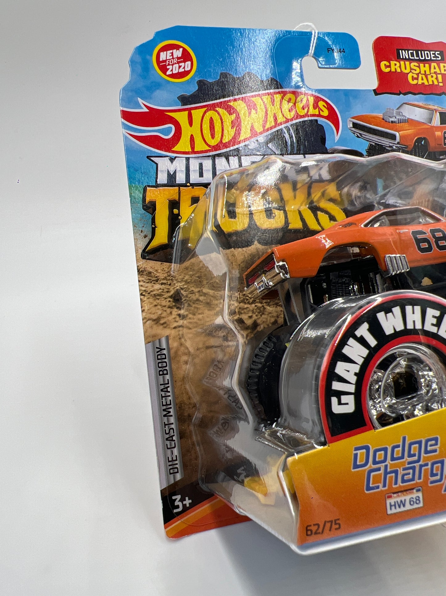 2020 Hot Wheels Monster Trucks Crash Legends #62 Dodge Charger R/T 125D