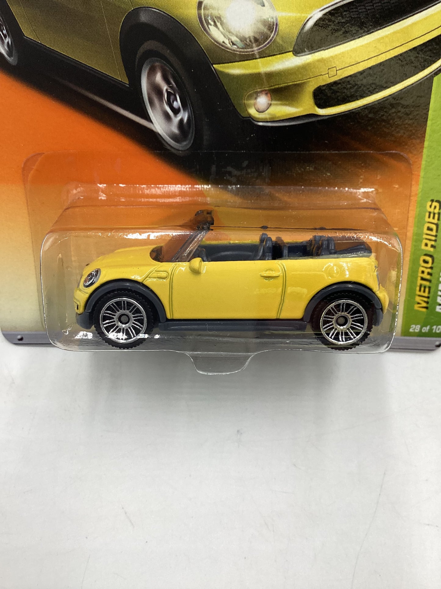 2011 Matchbox #28 Retro Rides Mini Cooper Convertible Yellow 64C