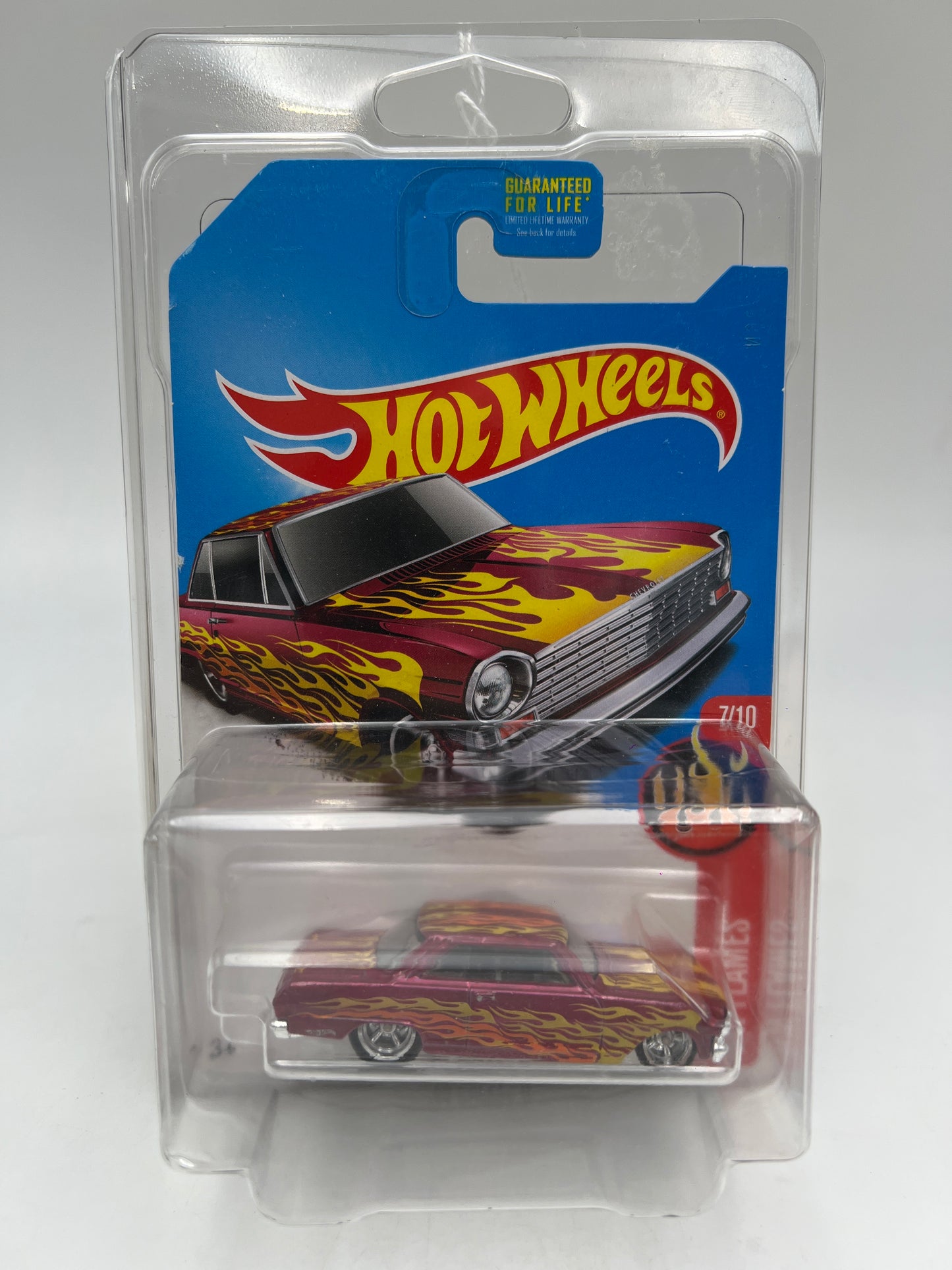2017 Hot Wheels Super Treasure Hunt 63 Chevy II Pink W/Protector