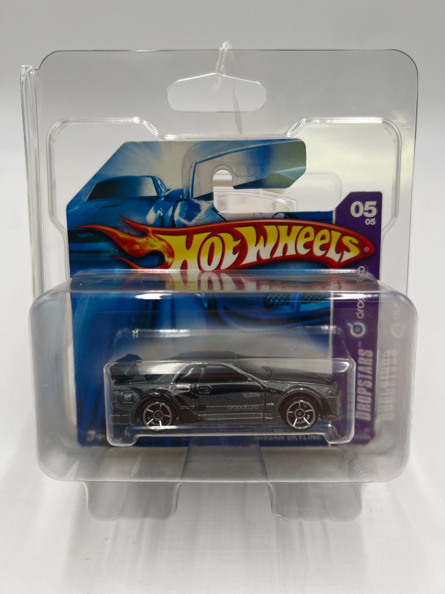 2006 Hot Wheels Dropstars #060 Nissan Skyline Gray HTF Short Card W/Protector