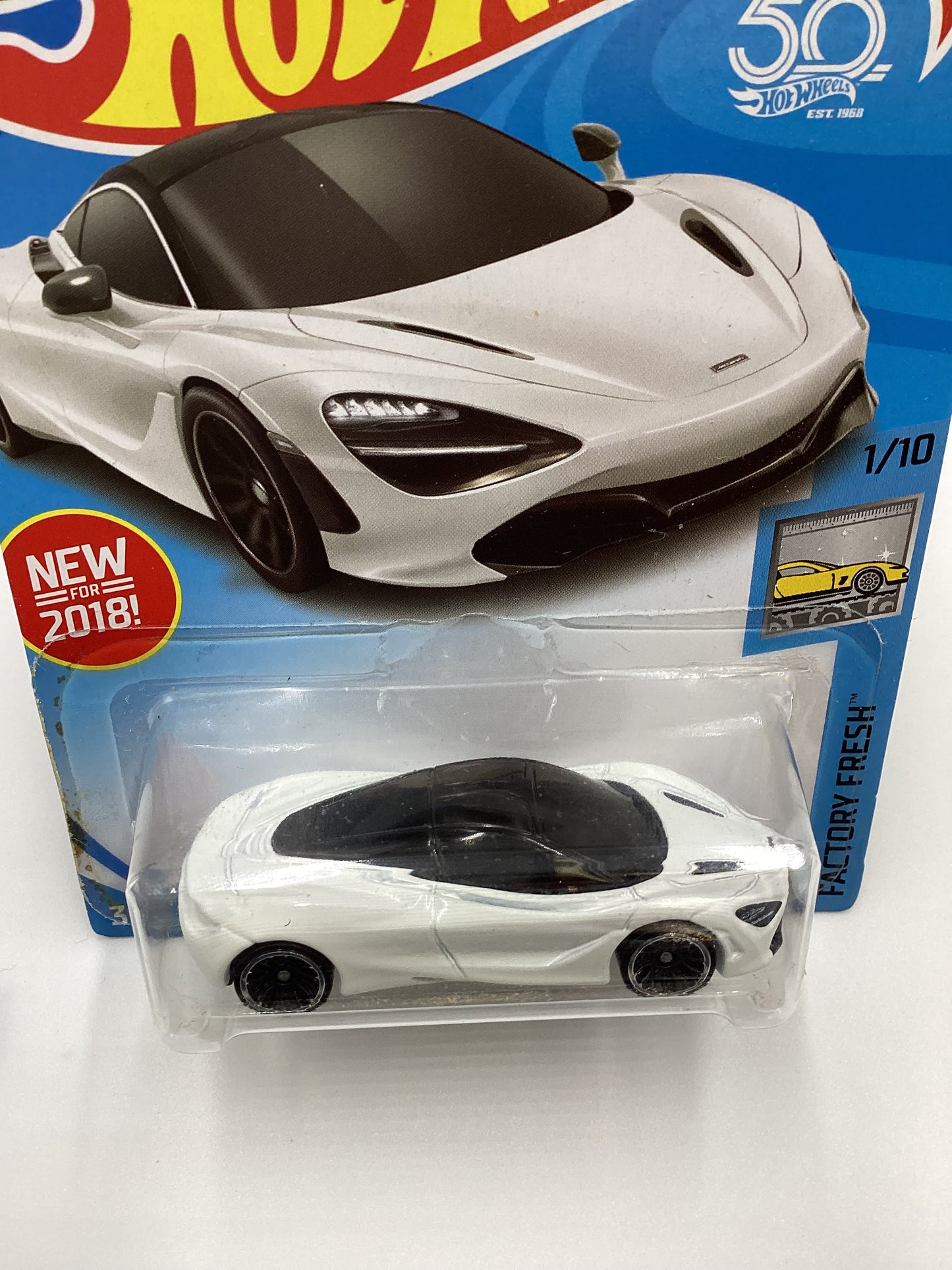 2018 Hot Wheels #318 McLaren 720S White 102i