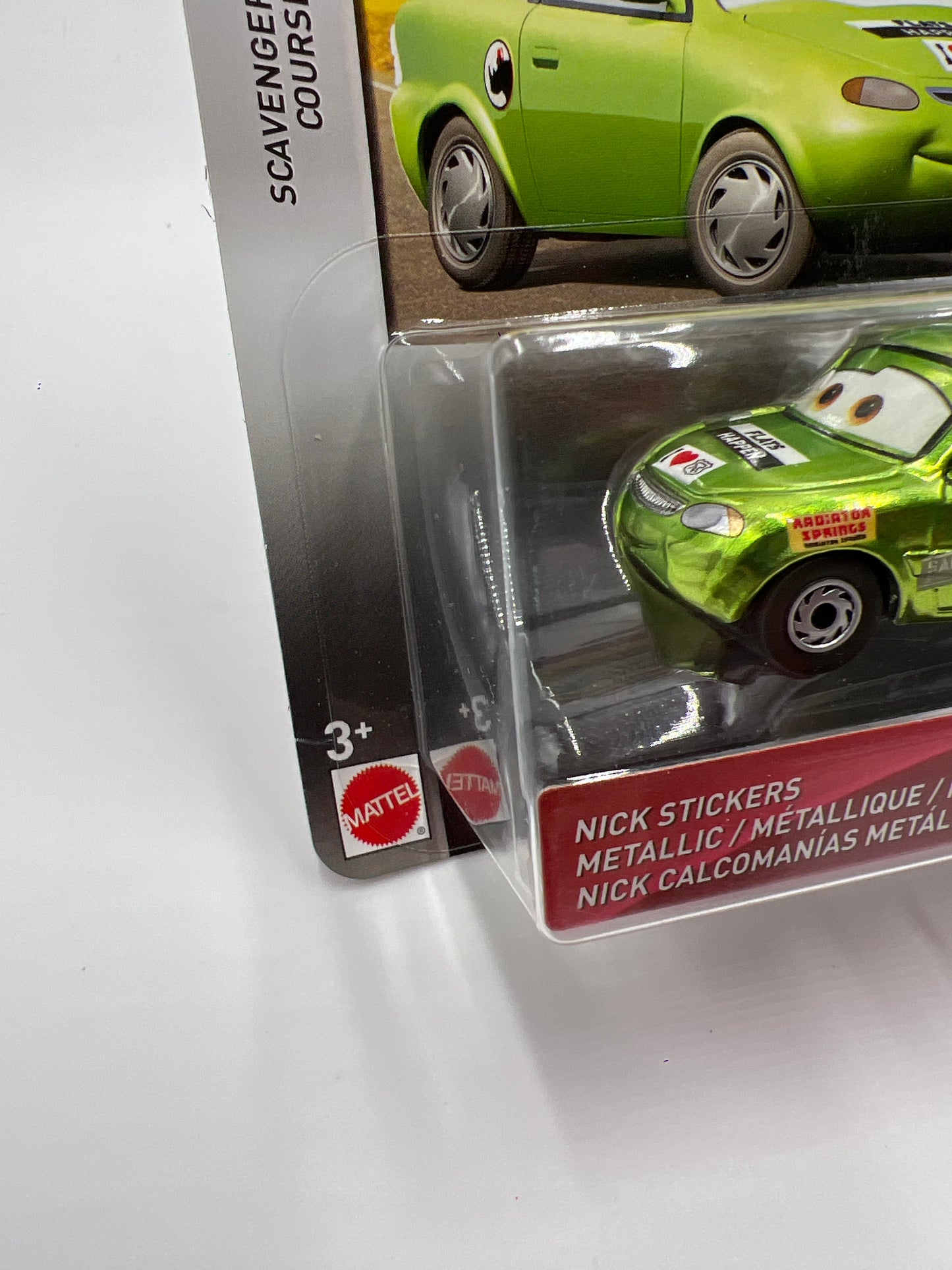 Disney Cars Scavenger Hunt Chase Nick Stickers Metallic Green 138B