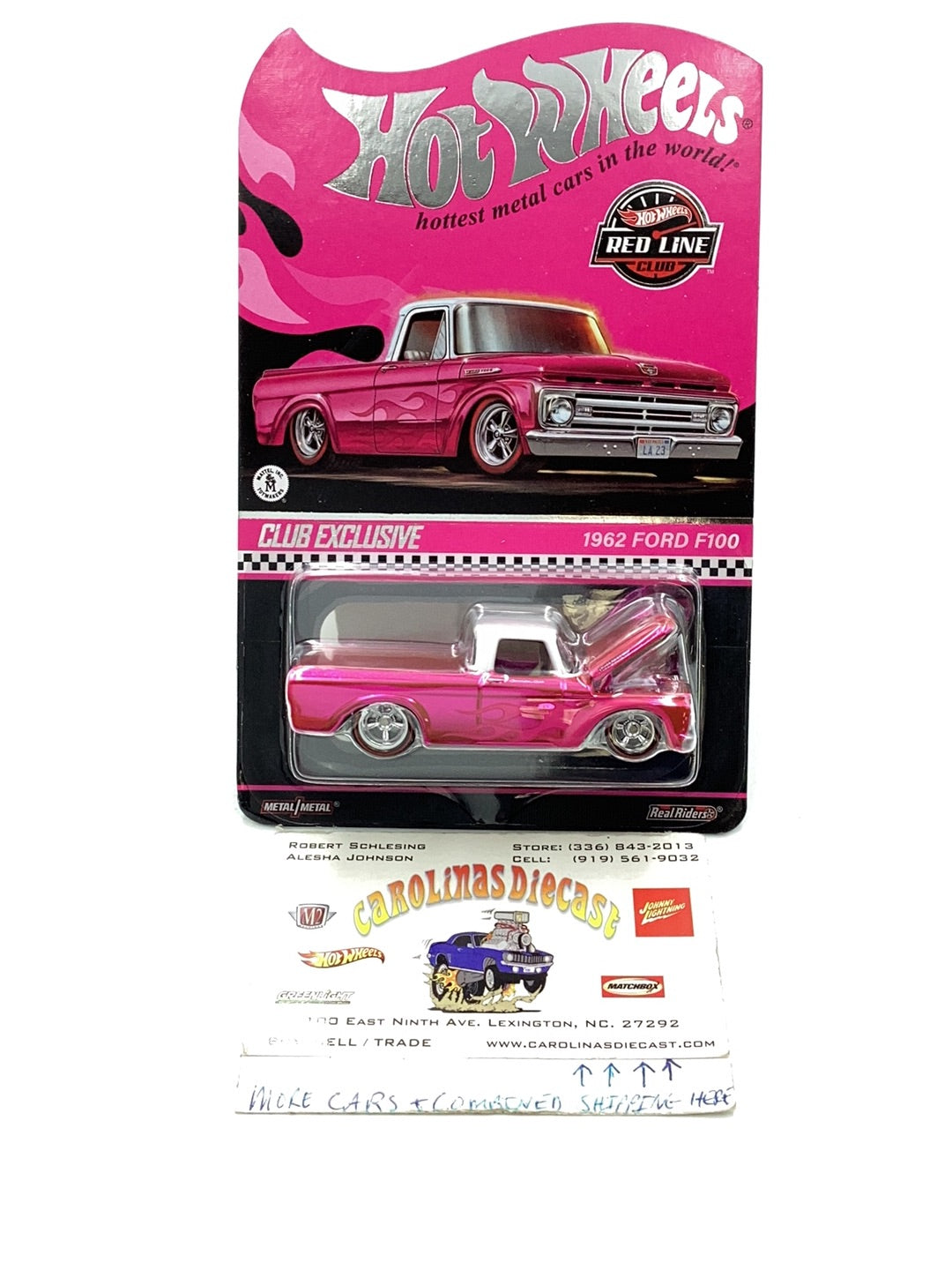 Hot wheels redline club 1962 Ford F-100 with protector