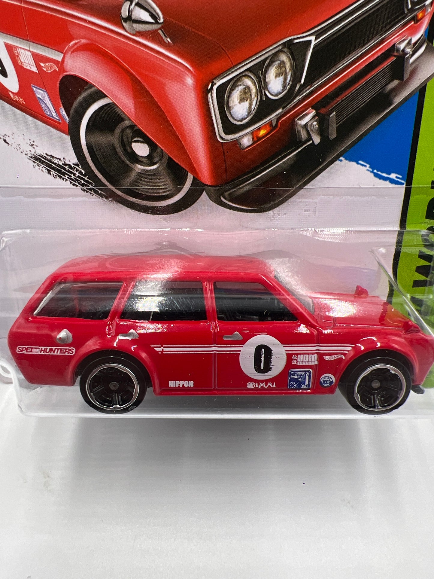 2014 Hot Wheels Workshop #206 71 Datsun Bluebird 510 Wagon Red (Mesh Grille) 88D