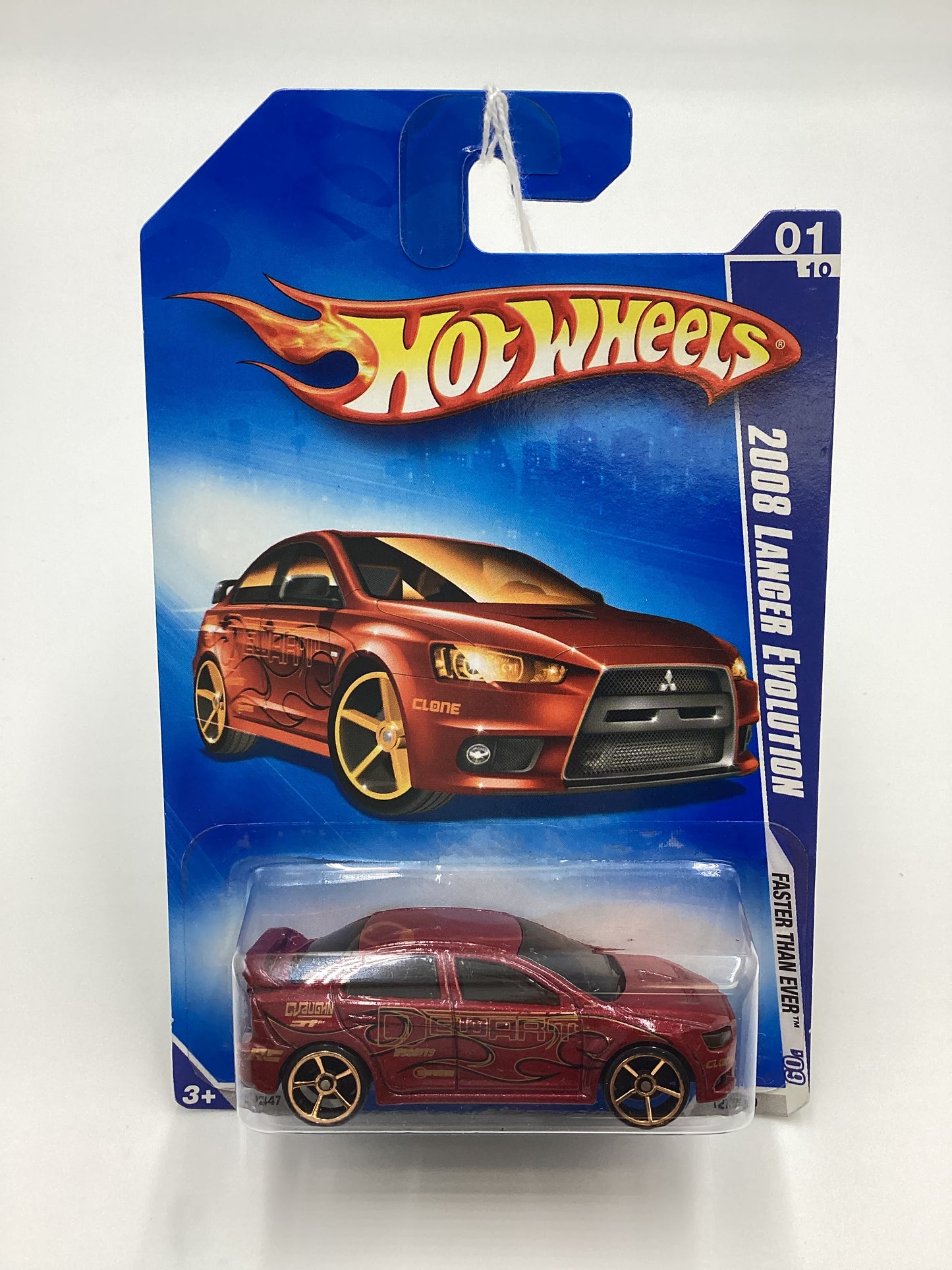 2009 Hot wheels #127 2008 Lancer Evolution FTE Red Rear Tampo Drop SR