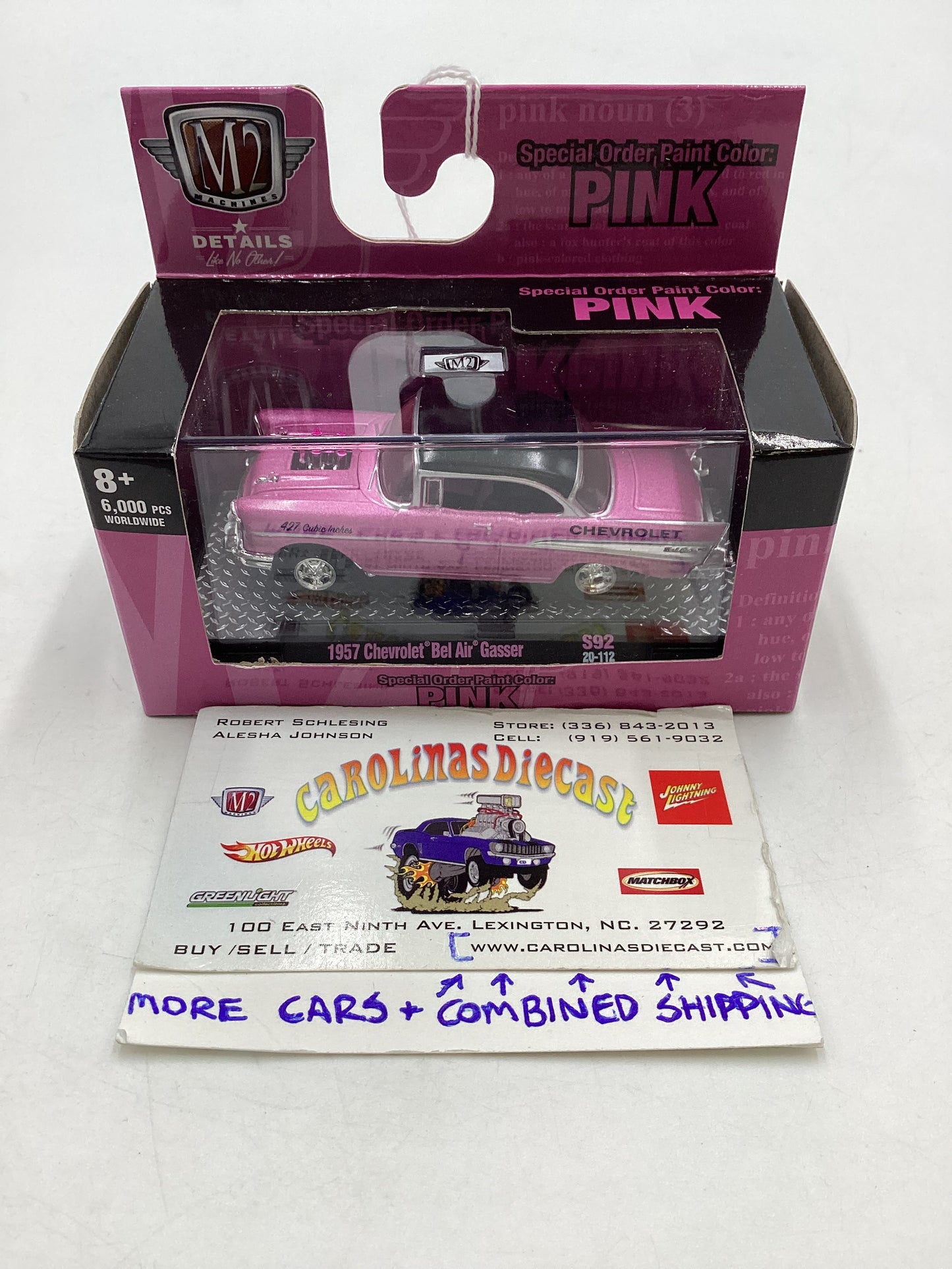 M2 Machine Special Order Paint Color Pink 1957 Chevrolet Bel Air Gasser Pink S92