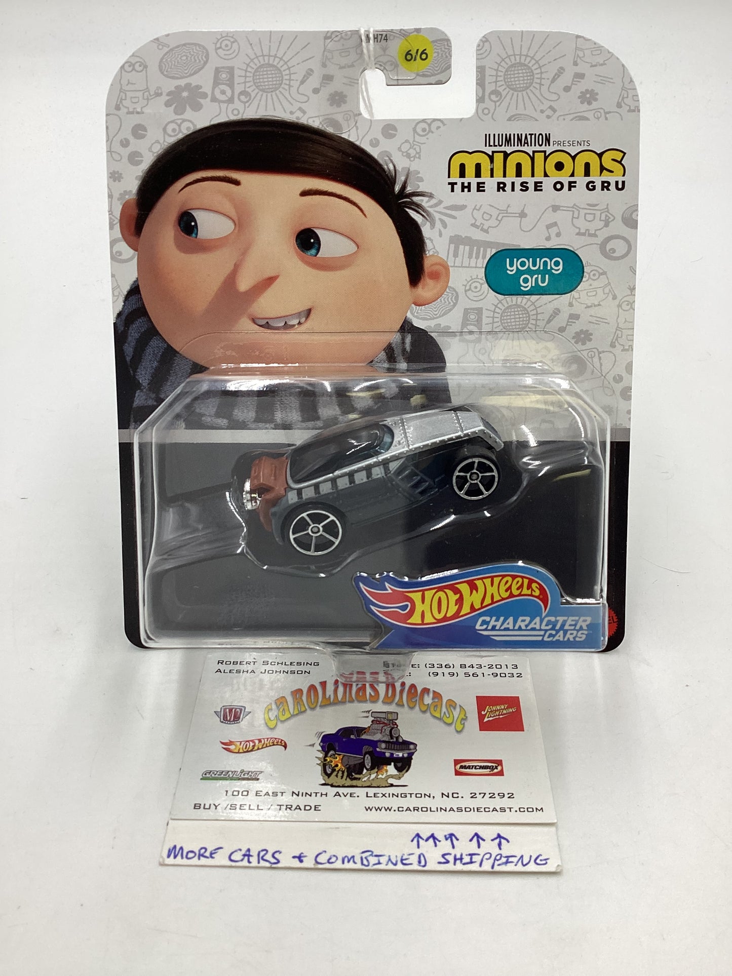 2018 Hot Wheels Character cars Minions Young Gru 6/6 112A