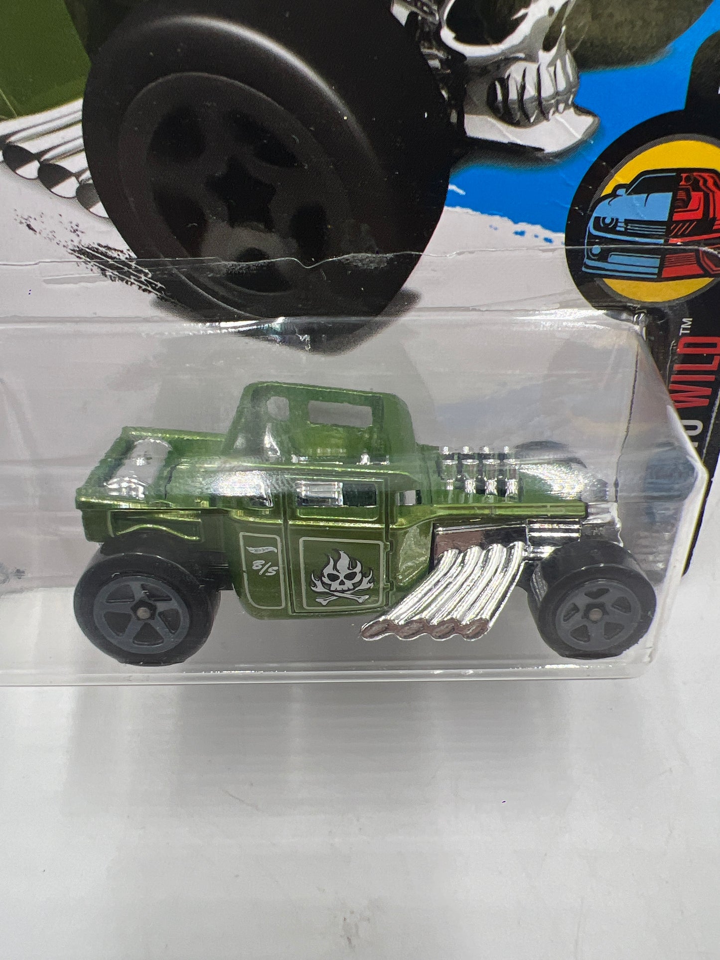 2016 Hot Wheels Mild to Wild #57 Bone Shaker Green 56B