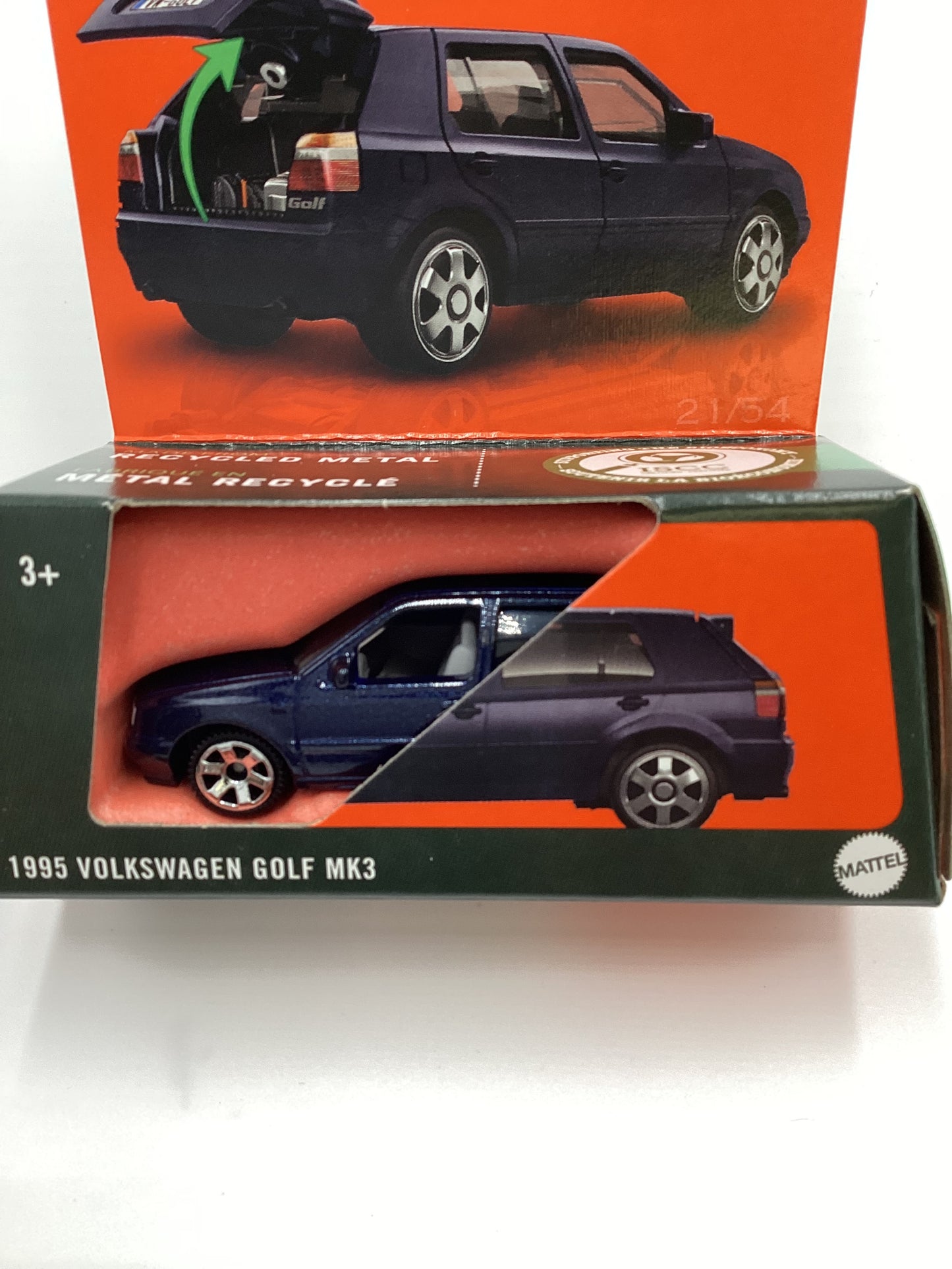 2024 Matchbox Moving Parts #21 1995 Volkswagen Golf MK3 Dark Blue 169F