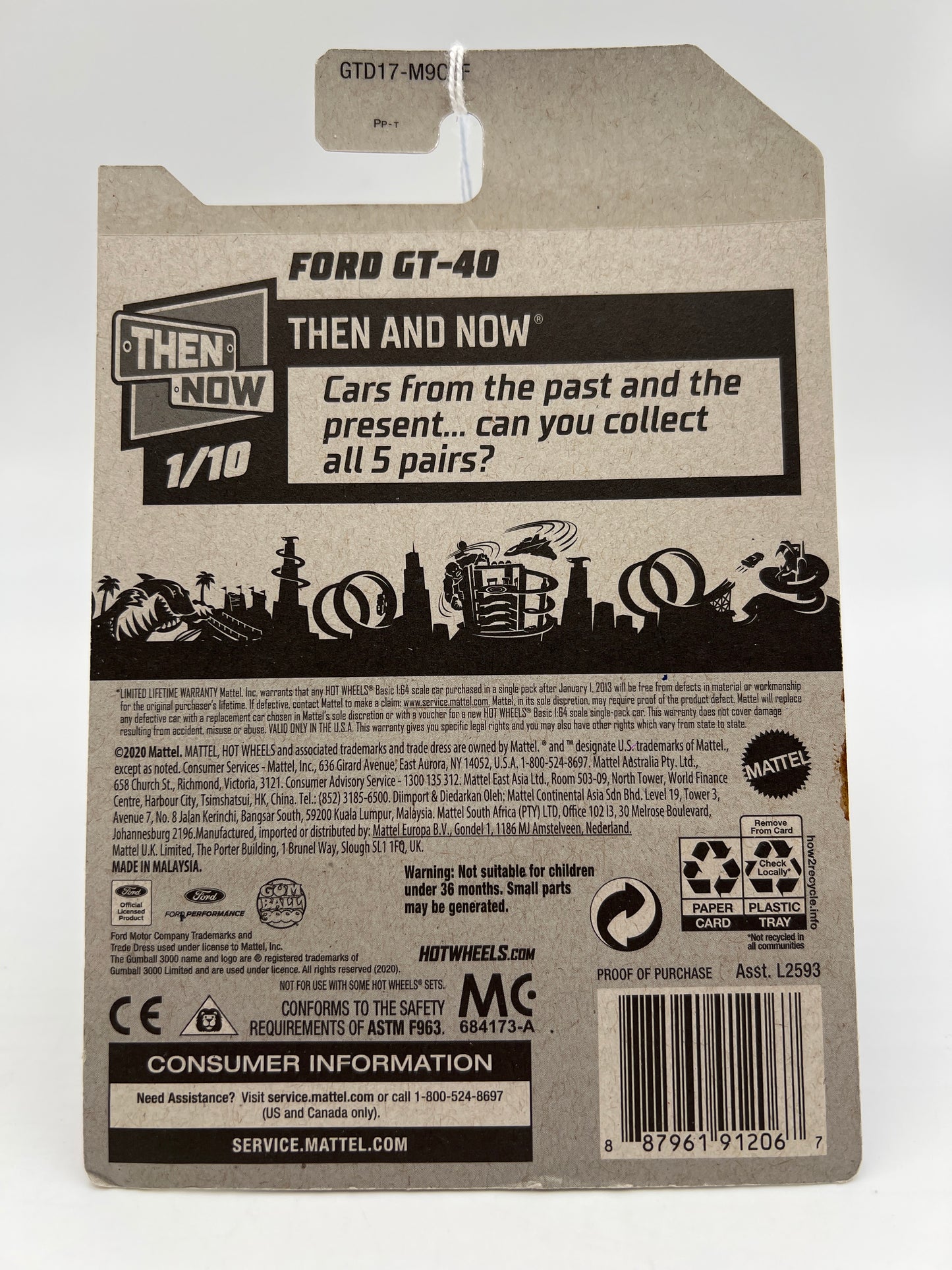 2021 Hot Wheels Walmart Exclusive Zamac 4 #78 Ford GT-40 Gumball 3000 143A