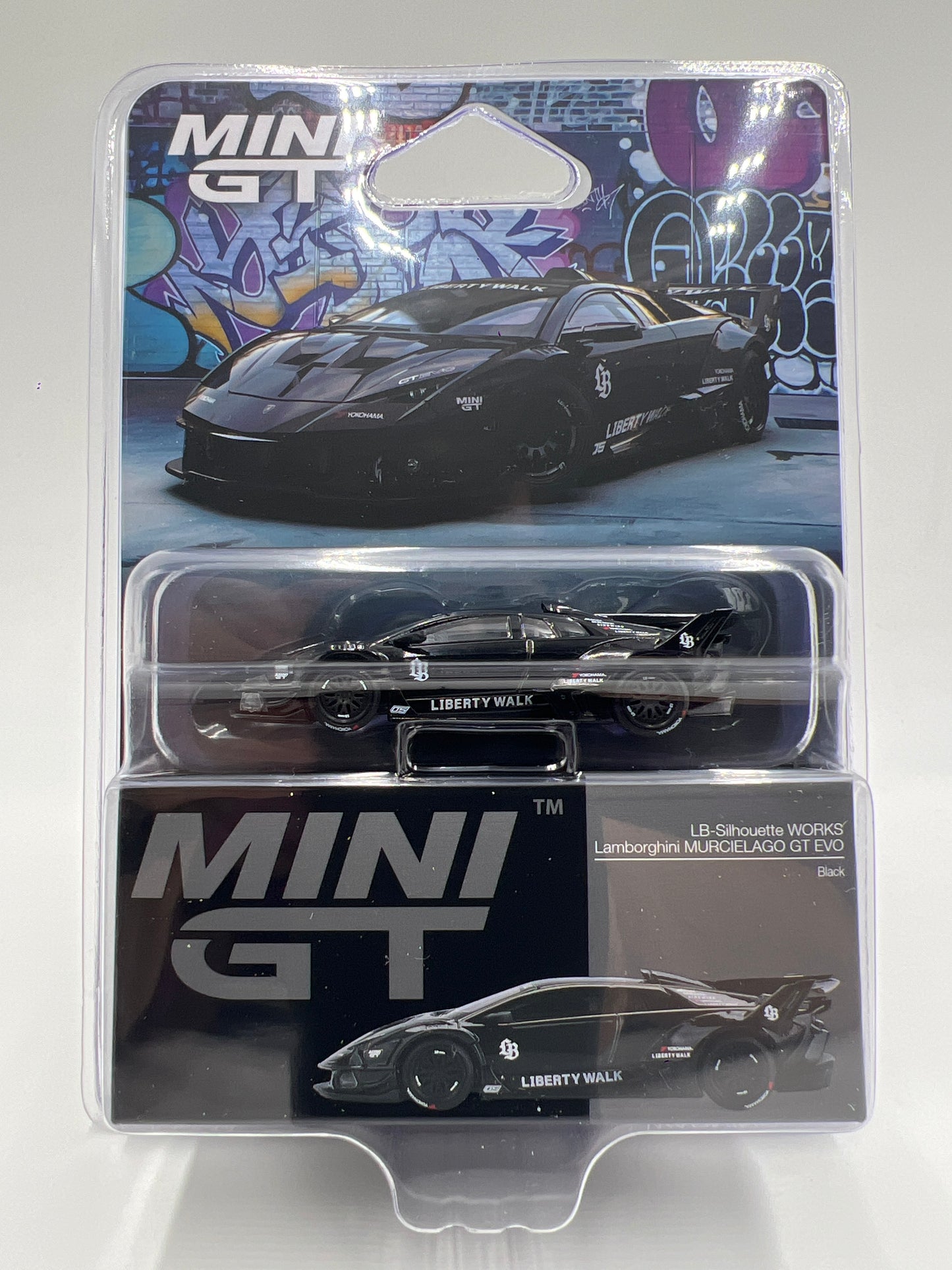 Mini GT #1053 LB-Silhouette Works Lamborghini Murcielago GT Evo Black