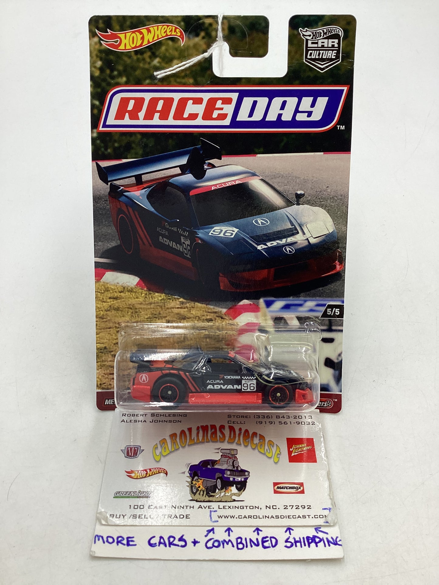 2017 Hot Wheels Race Day 5/5 Acura NSX 244J