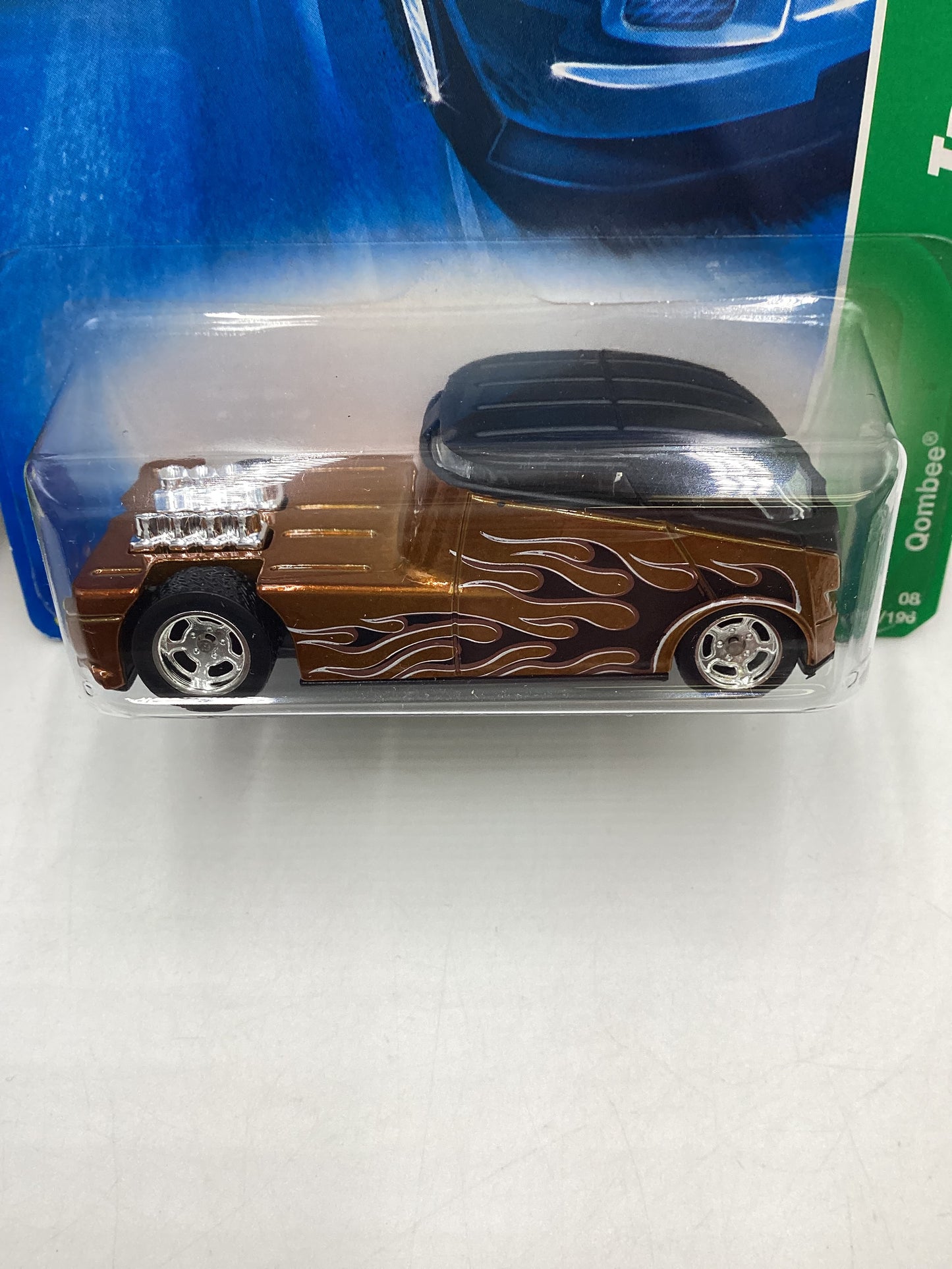 2008 Hot Wheels Super Treasure Hunt + Treasure Hunt Qombee Gold #166 with protector