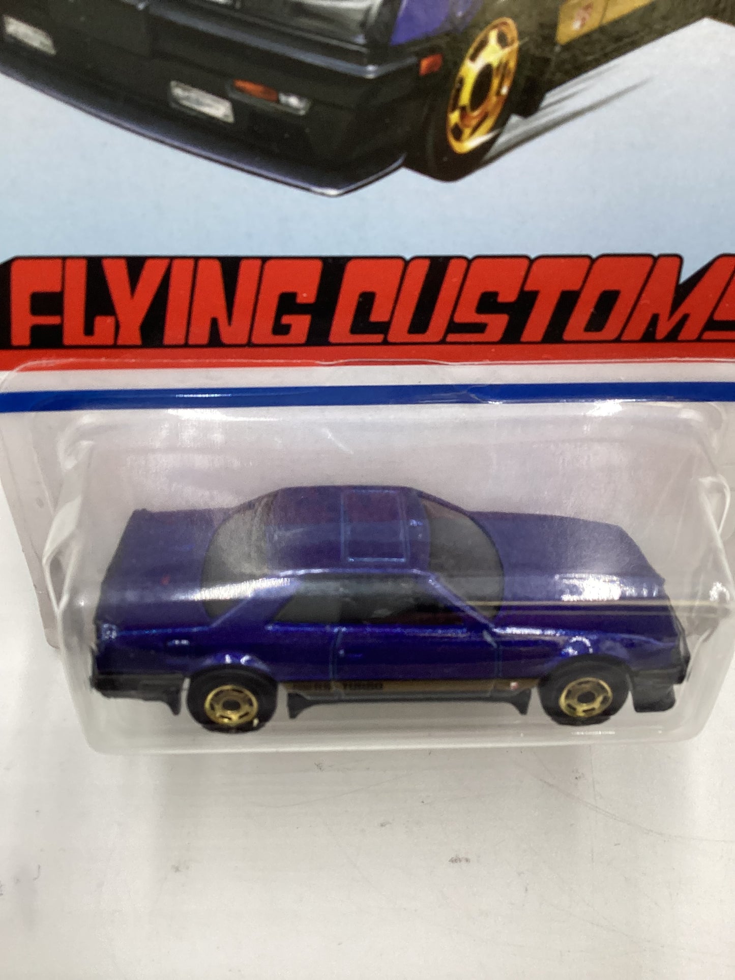 Hot Wheels Target Exclusive Flying Customs Nissan Skyline RS KDR30 Blue Bad Card