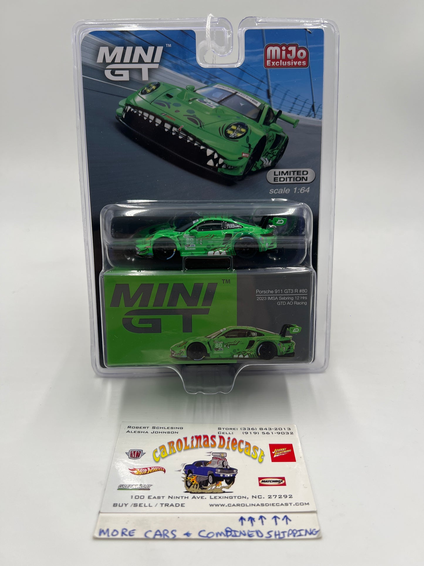 Mini GT Mijo Exclusives #713 Porsche 911 GT3 R #80 Rexy Green