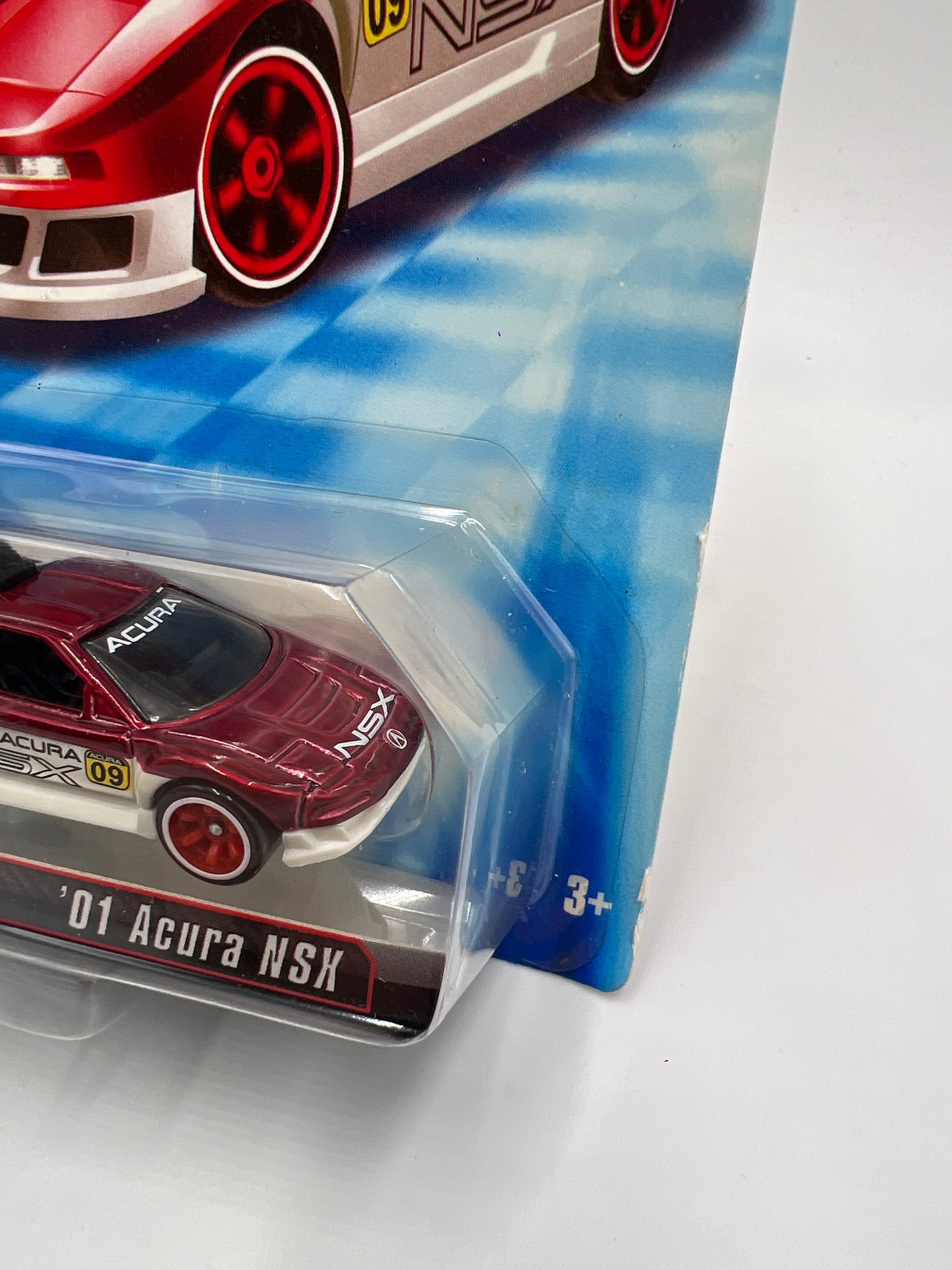 Hot Wheels Premium Speed Machines 01 Acura NSX Red/White Card Not Perfect