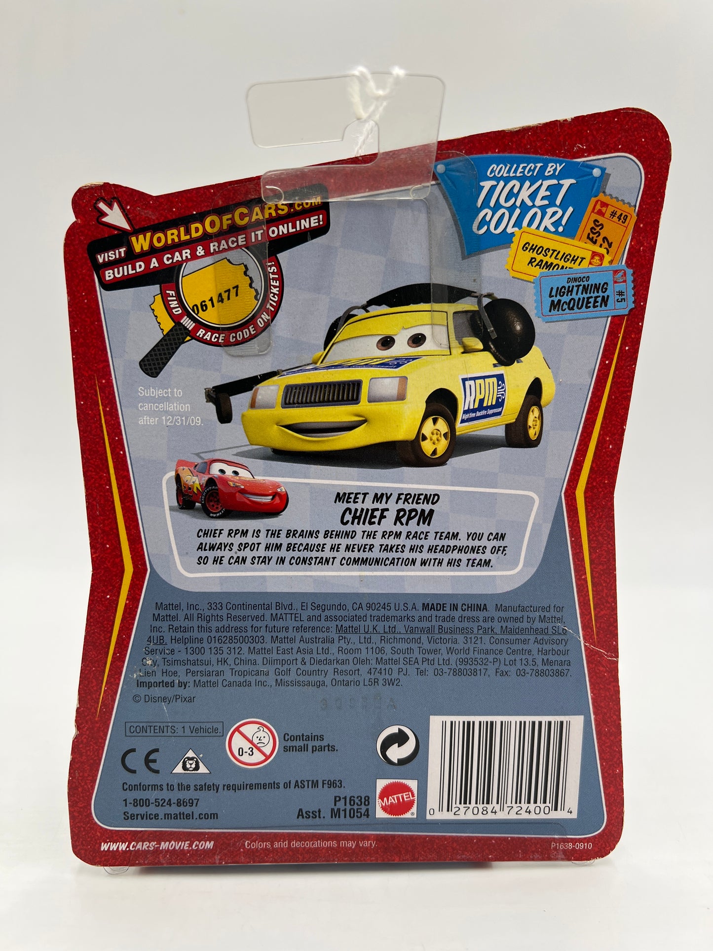 Disney Pixar The World Of Cars Race O Rama #79 Trunk Fresh Pitty 140E