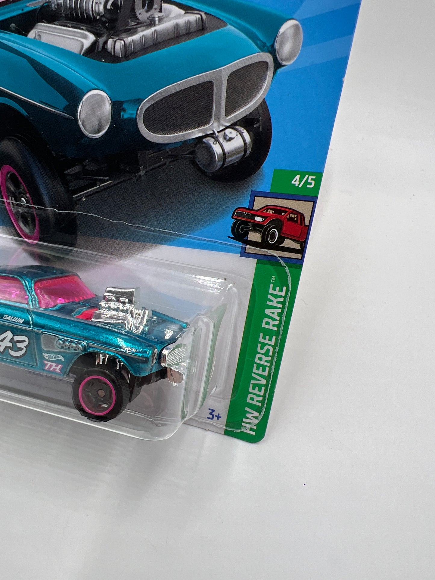 2024 Hot Wheels Super Treasure Hunt #153 Volvo P1800 Gasser Blue W/Protector