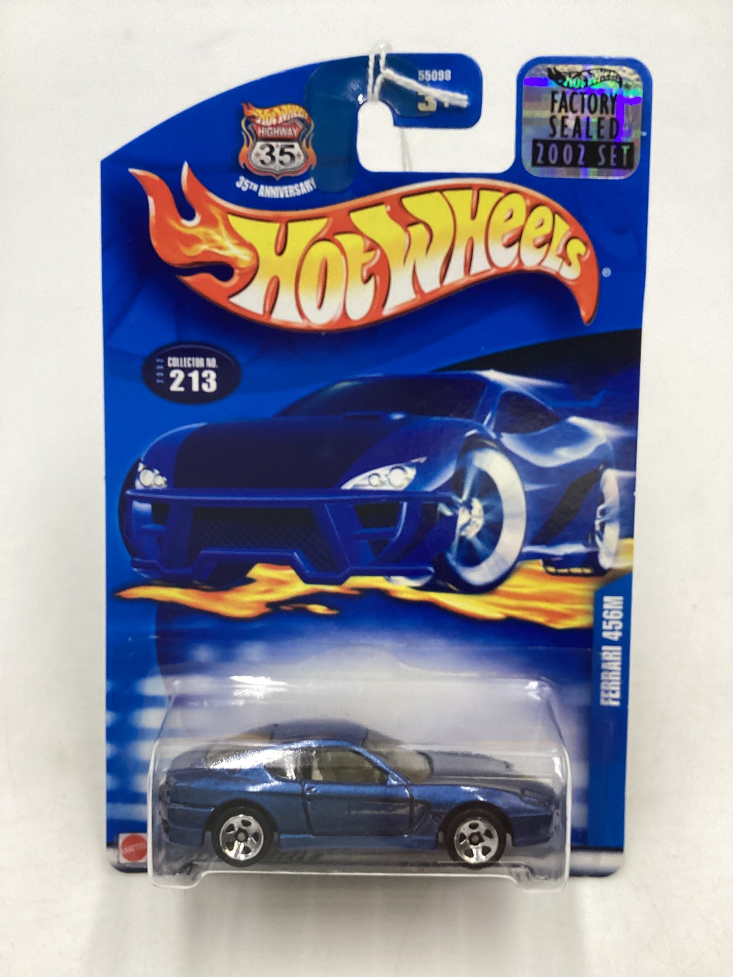 2002 Hot Wheels #213 Ferrari 456M Blue 5SP Wheels Factory Sealed