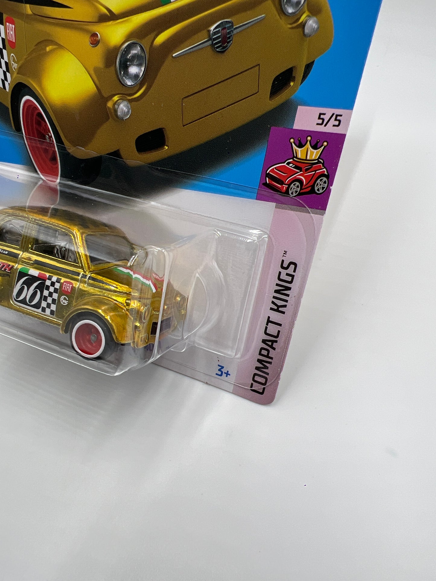 2024 Hot Wheels Super Treasure Hunt #117 60s Fiat 500D Modificado Gold W/Protector