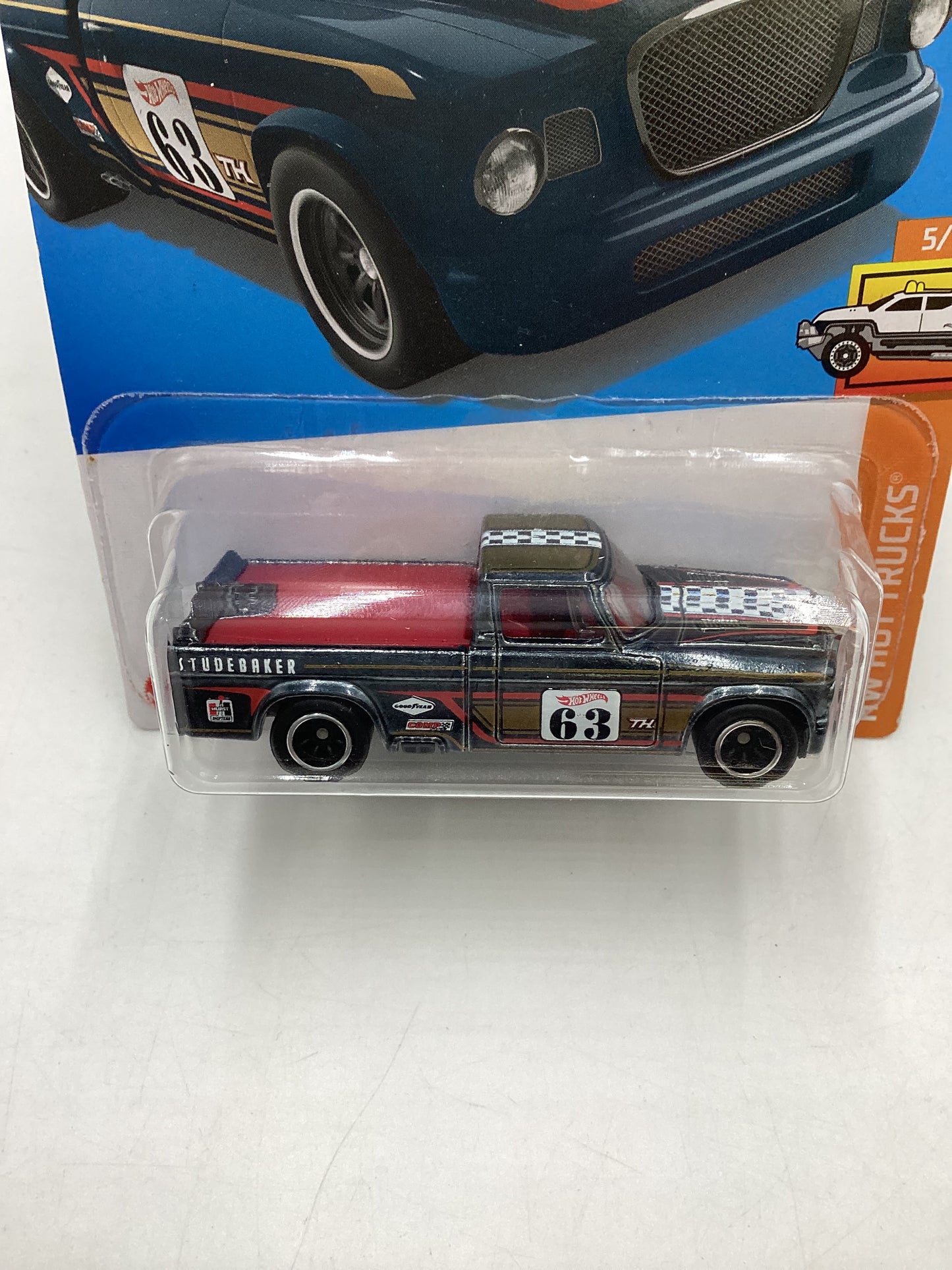 2022 Hot Wheels Super Treasure Hunt #093 63 Studebaker Champ W/ Protector