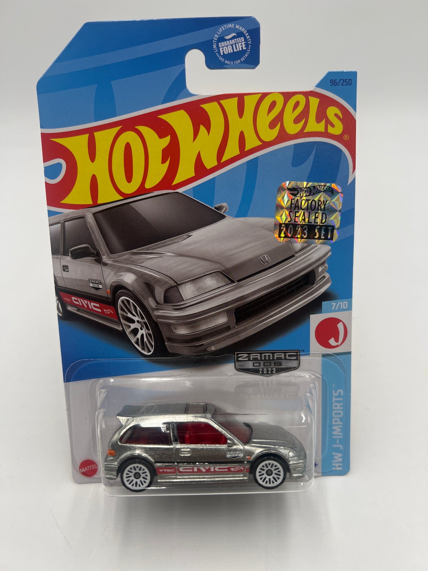 2023 Hot Wheels #96 90 Honda Civic EF Zamac 006 Factory Sealed W/ Protector