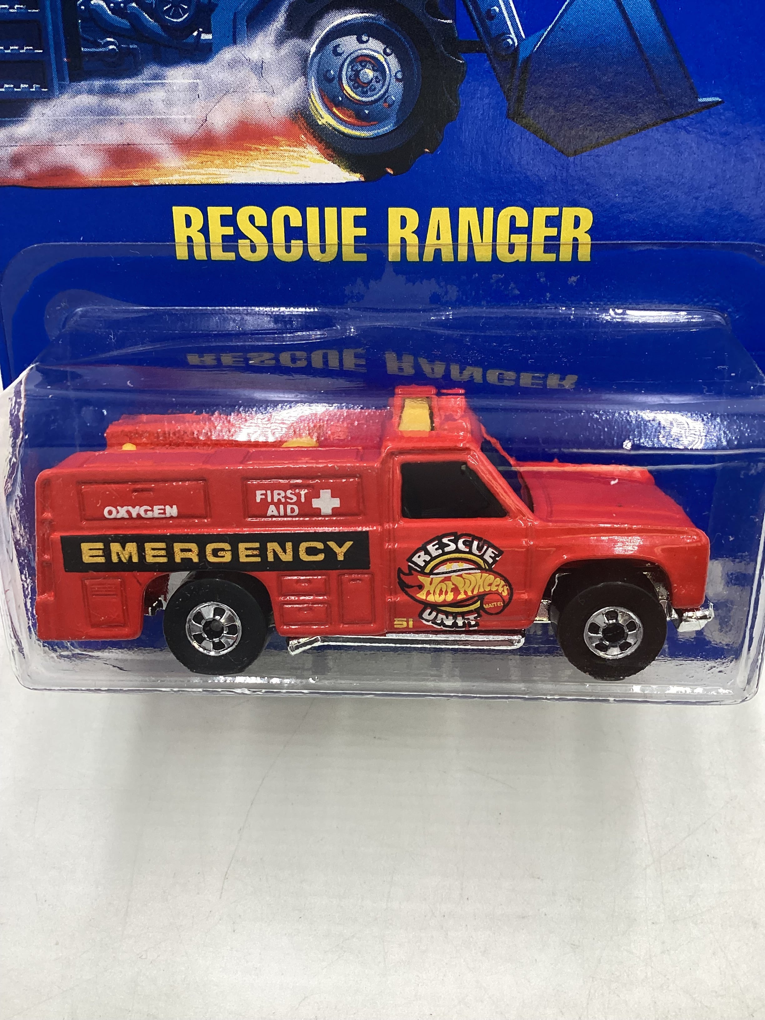 Hot Wheels Blue Card Collector No. 45 Rescue Ranger Red BW Wheels