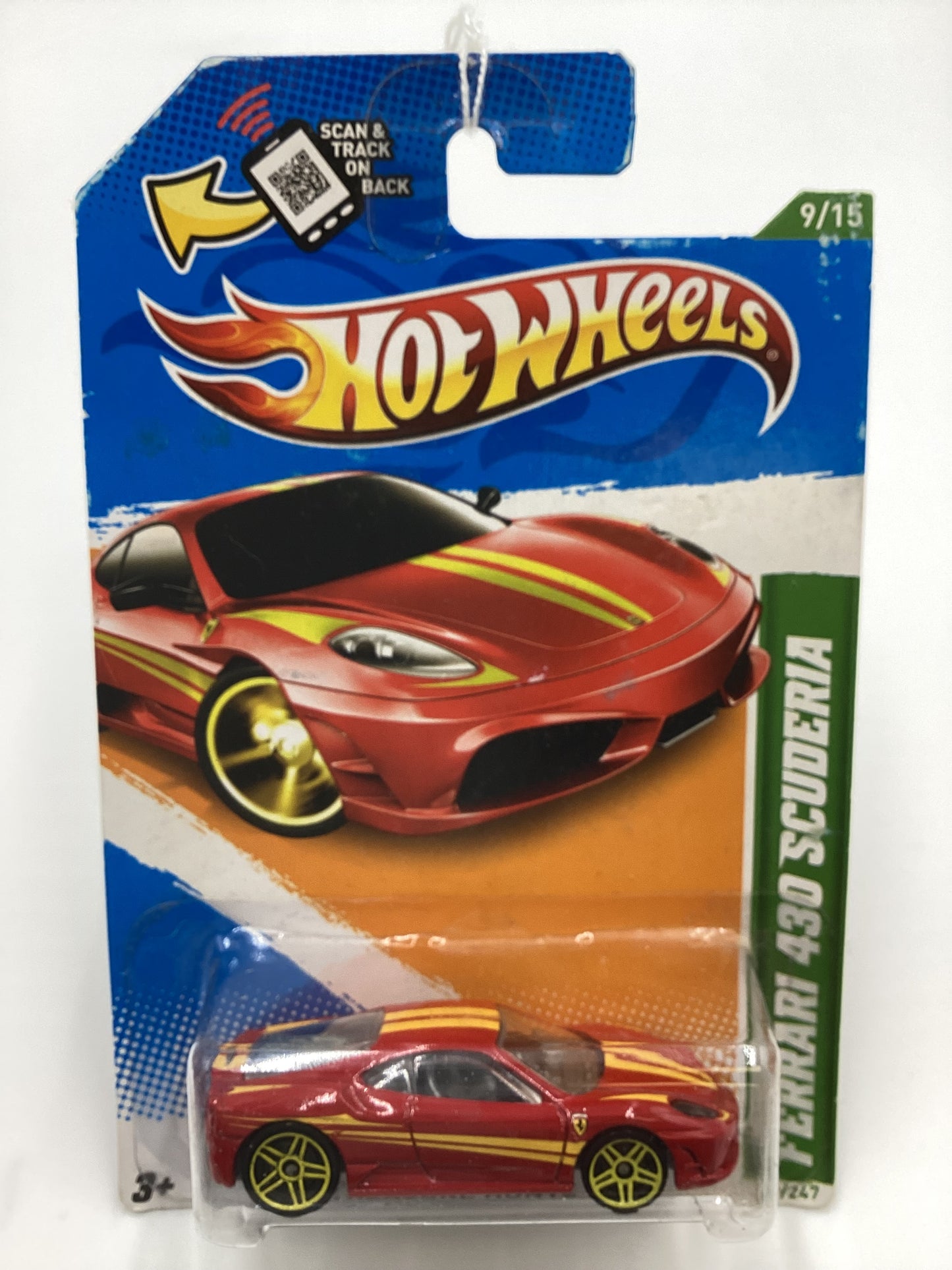 2012 Hot Wheels Treasure Hunt #59 Ferrari 430 Scuderia Red Card not Perfect 273A