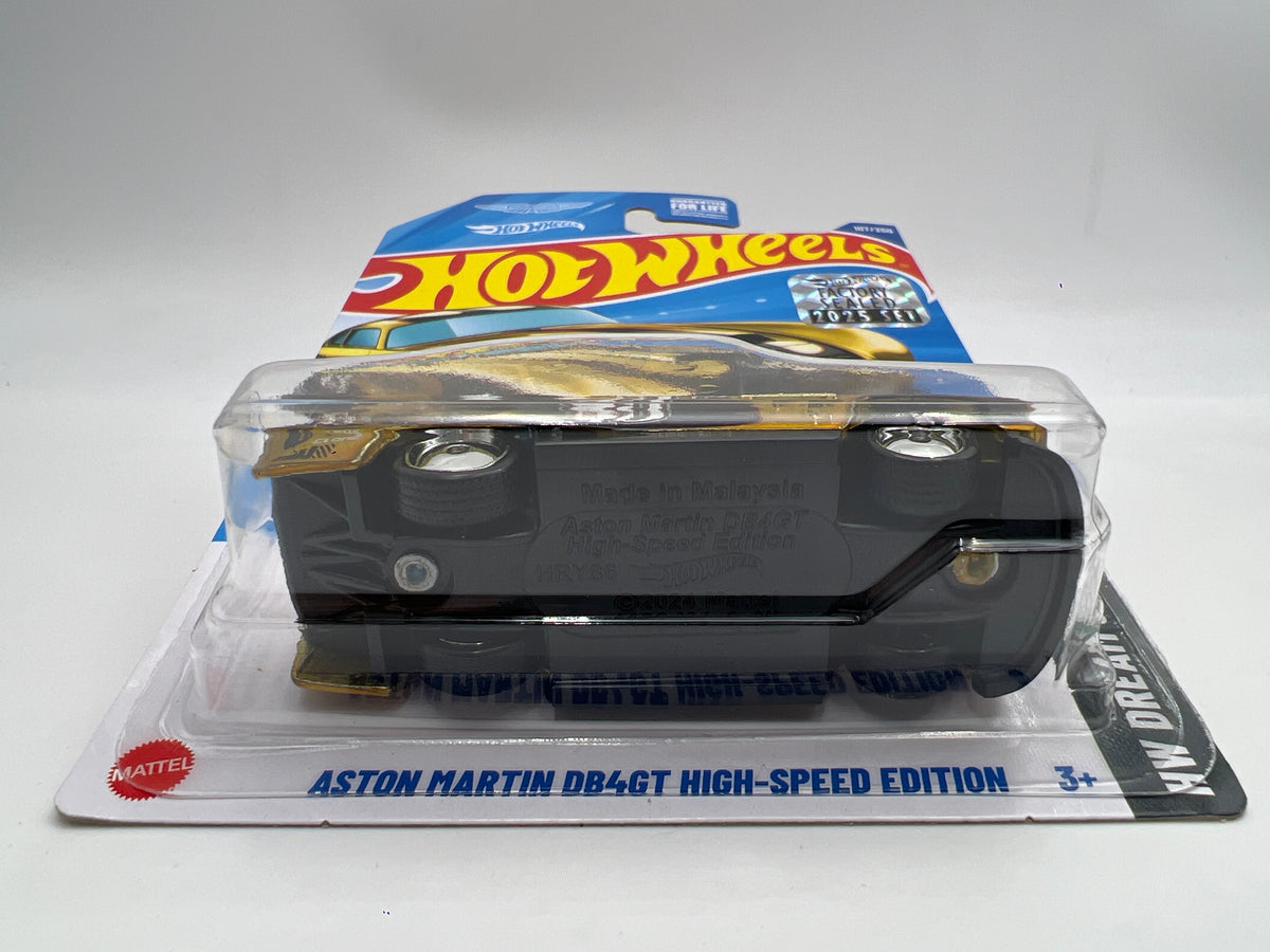 2025 Hot Wheels Factory Sealed Super Treasure Hunt & Mainline #107 Aston Martin DB4GT W/Protector Cracked Blister