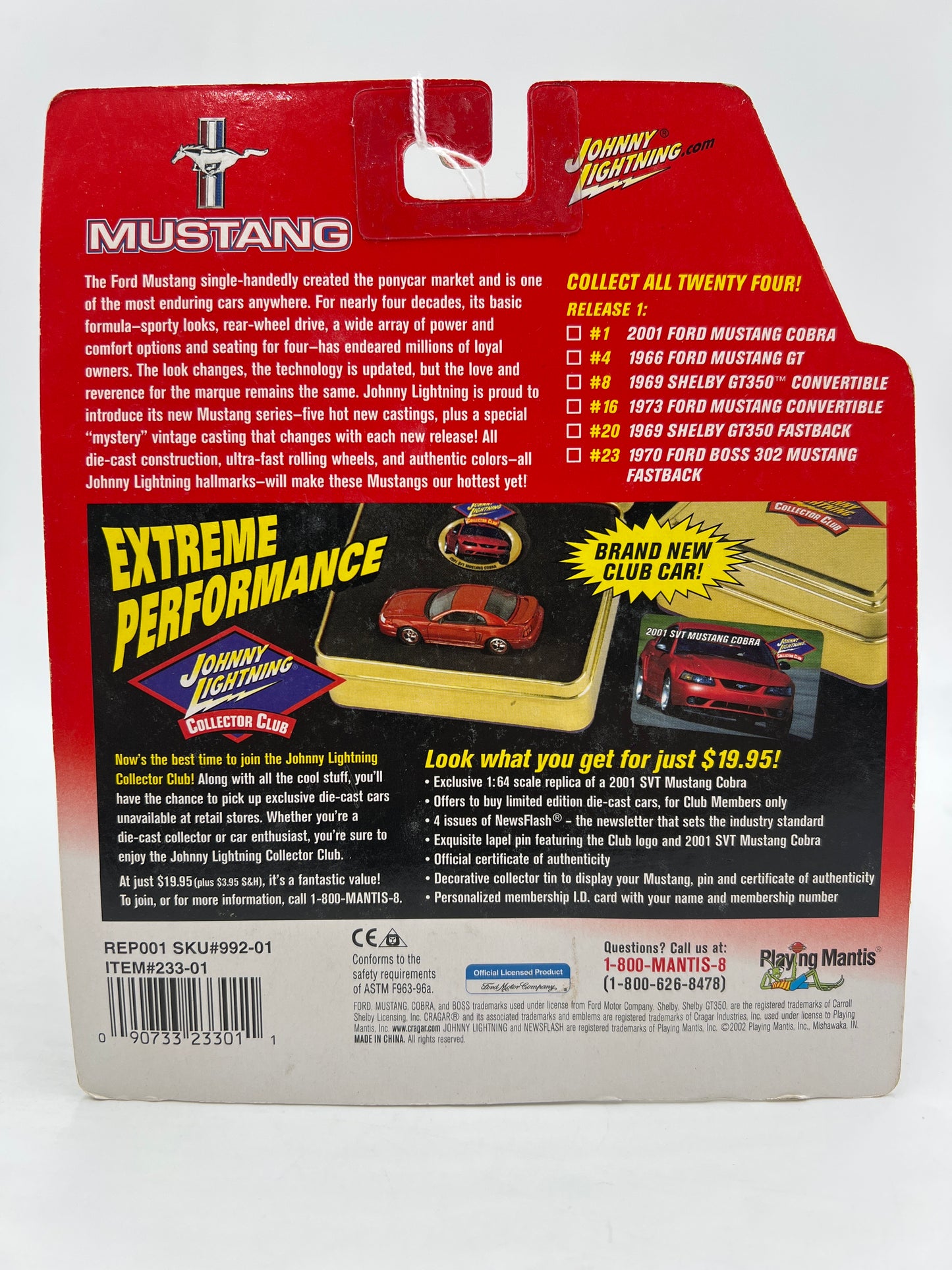 Johnny Lightning Mustang Series #16 1973 Ford Mustang Convertible 222C