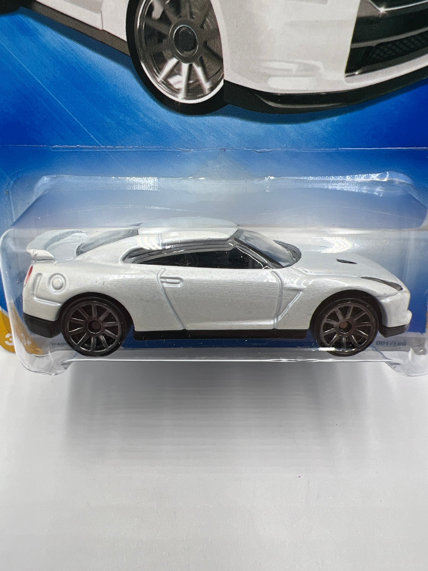 2009 Hot Wheels New Models #1 2009 Nissan GT-R White Smoked Chrome Wheel Variation W/Protector