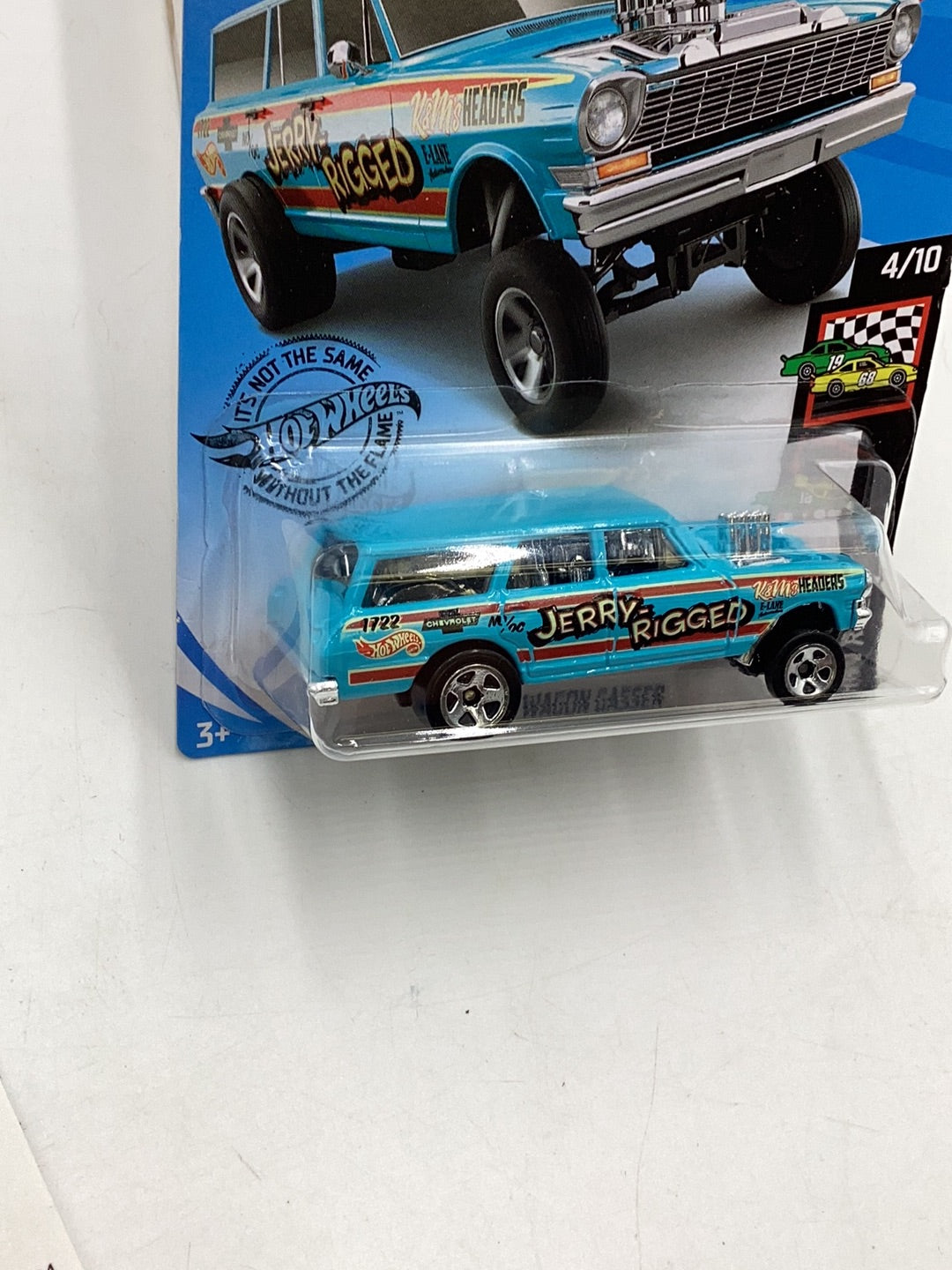 2019 Hot wheels #198 64 Nova Wagon Gasser blue 14H