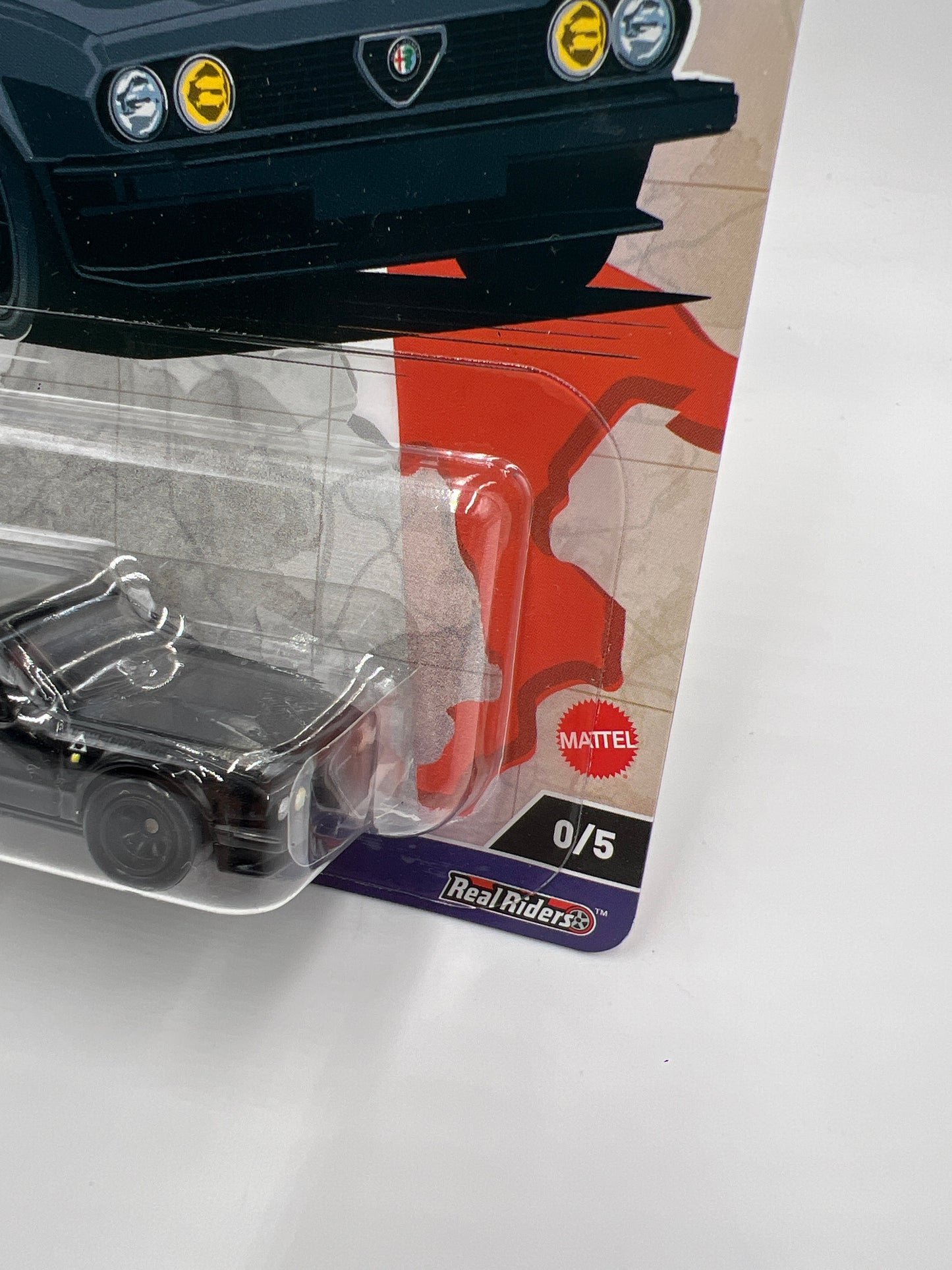 2024 Hot Wheels Premium World Tour Chase #0 Alfa Romeo GTV6 3.0 Black W/Protector