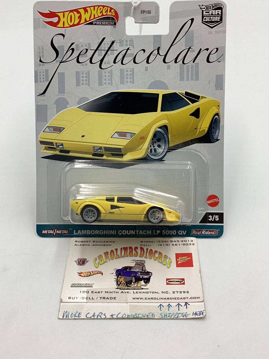 2023 Hot wheels car culture Spettacolare 3/5 Lamborghini Countach LP 5000 QV 254D