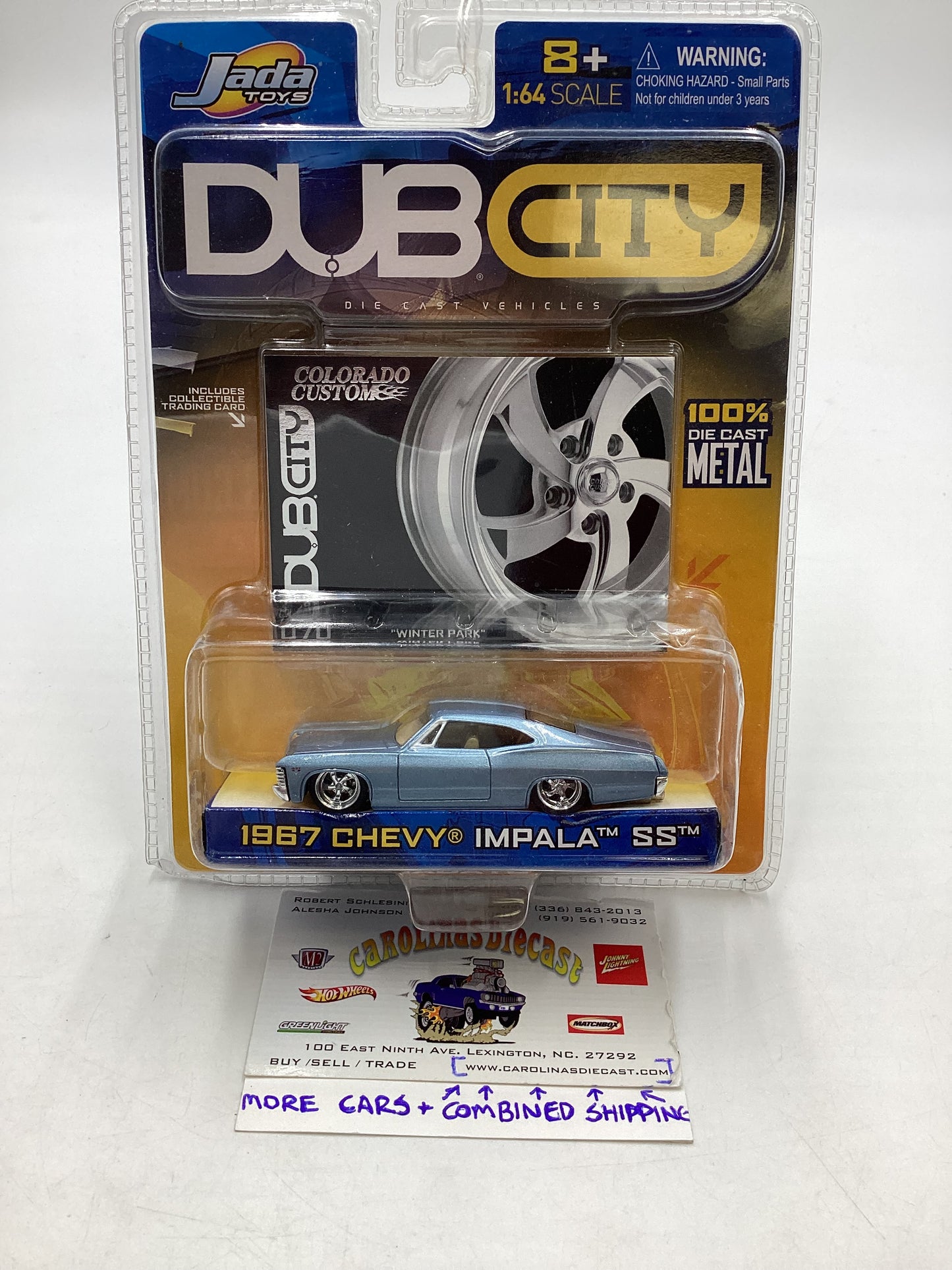 Jada Toys Dub City #070 1967 Chevy Impala SS Light Blue 221A