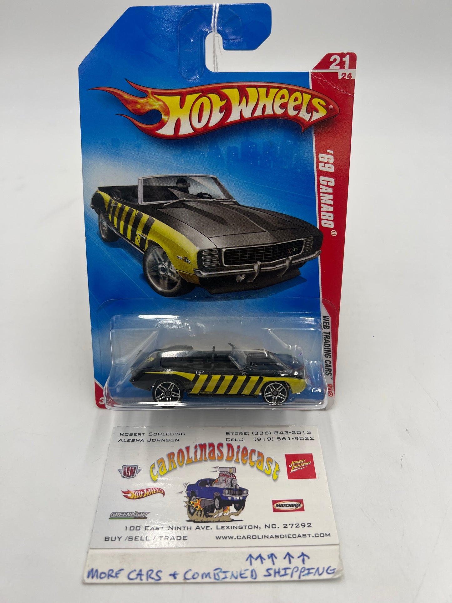 2008 Hot Wheels Web Trading Cars #097 69 Camaro Black 5G