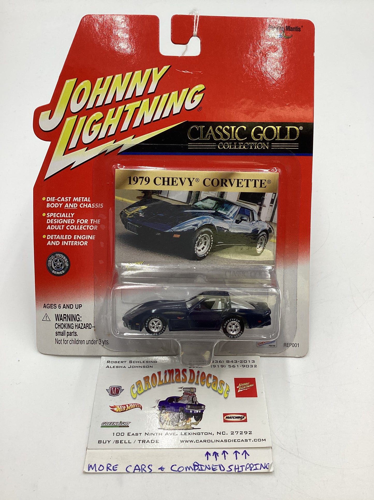 Johnny Lightning Classic Gold Collection 1979 Chevy Corvette Dark Blue 185B