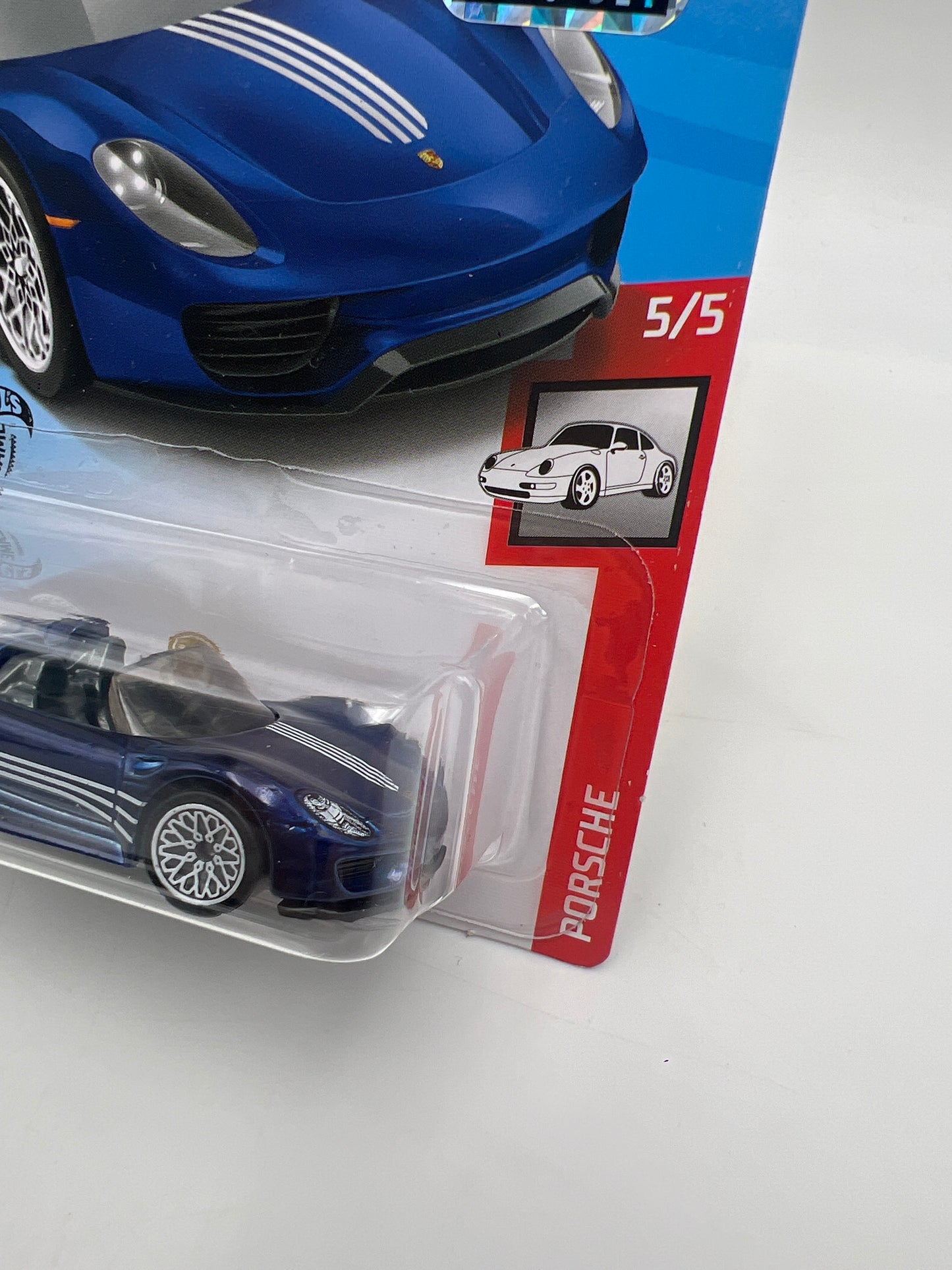 2020 Hot Wheels Factory Sealed Super Treasure Hunt #94 Porsche 918 Spyder Blue W/Protector