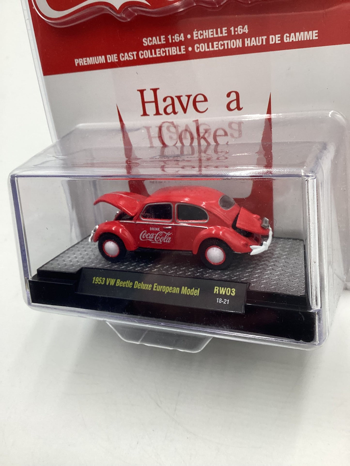 M2 Machines Coca Cola 1953 VW Beetle Deluxe European Model Red RW03 200C