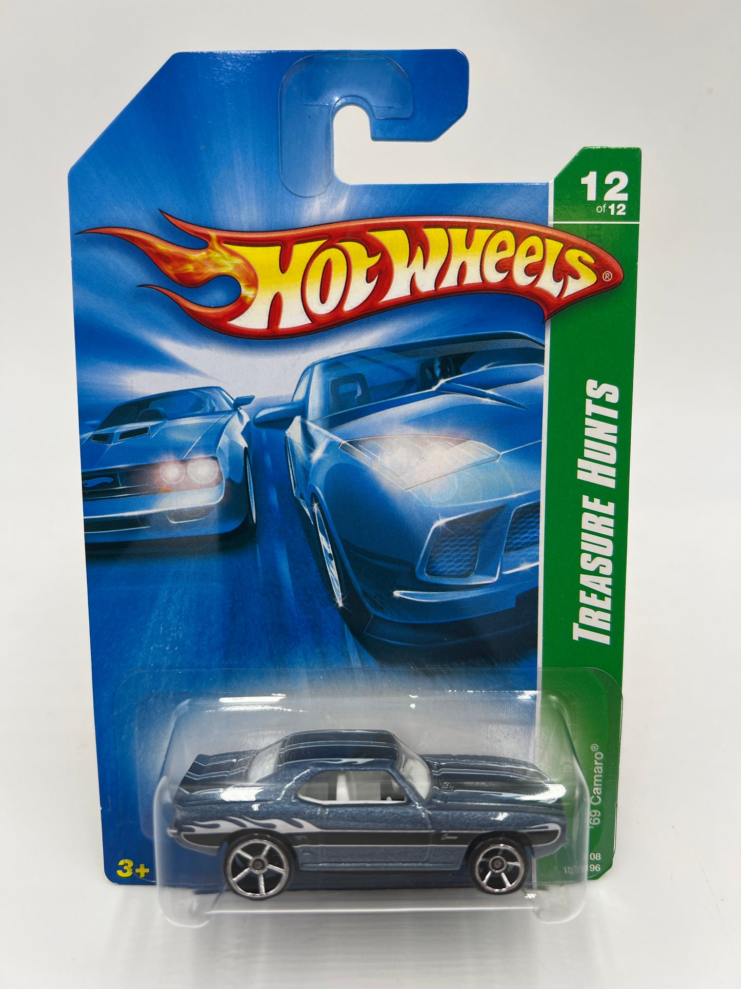 2008 Hot Wheels Treasure Hunt #172 69 Camaro Blue 273A