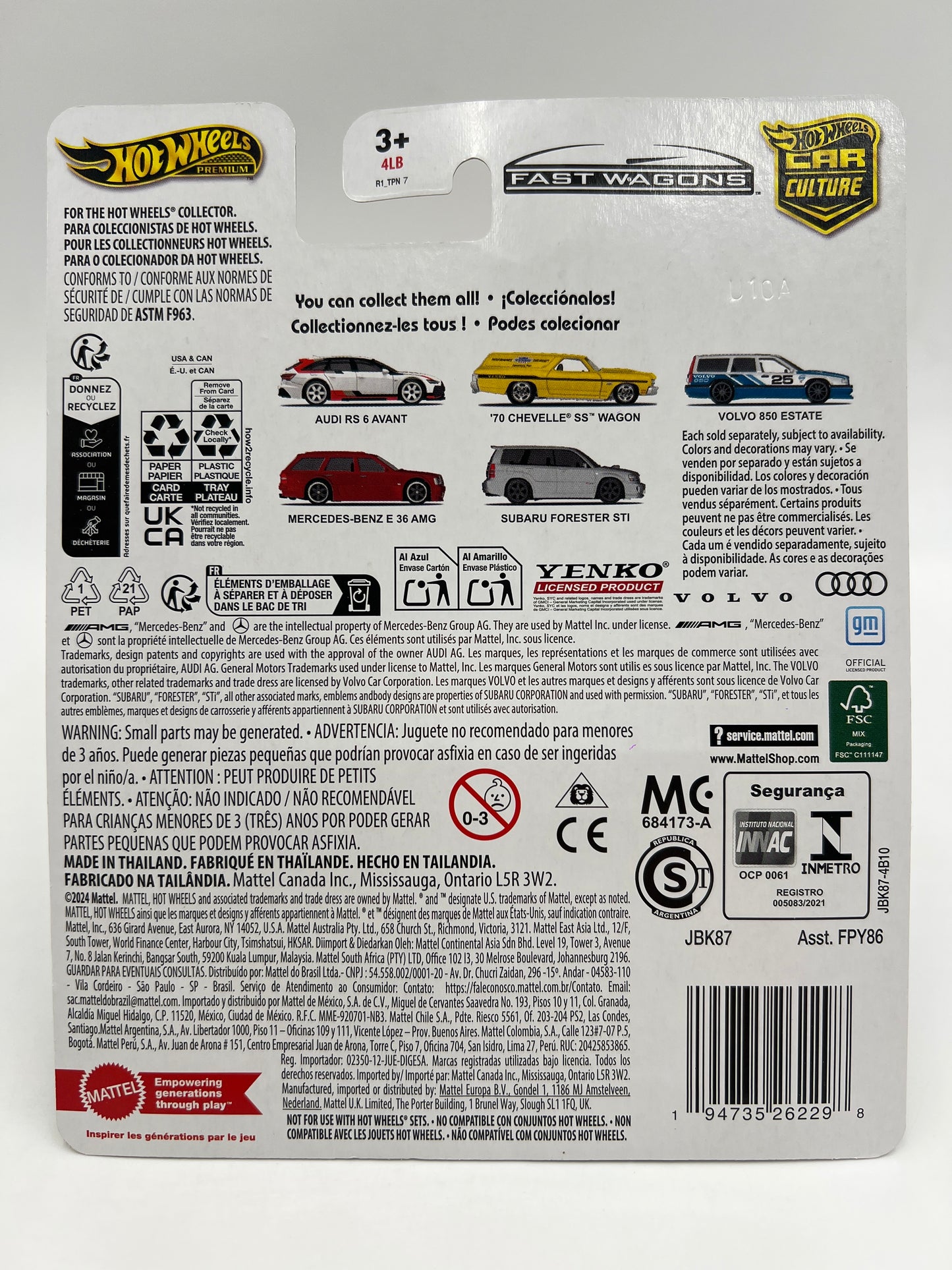 Hot Wheels Premium Fast Wagons #5 Subaru Forester STI Silver 251i