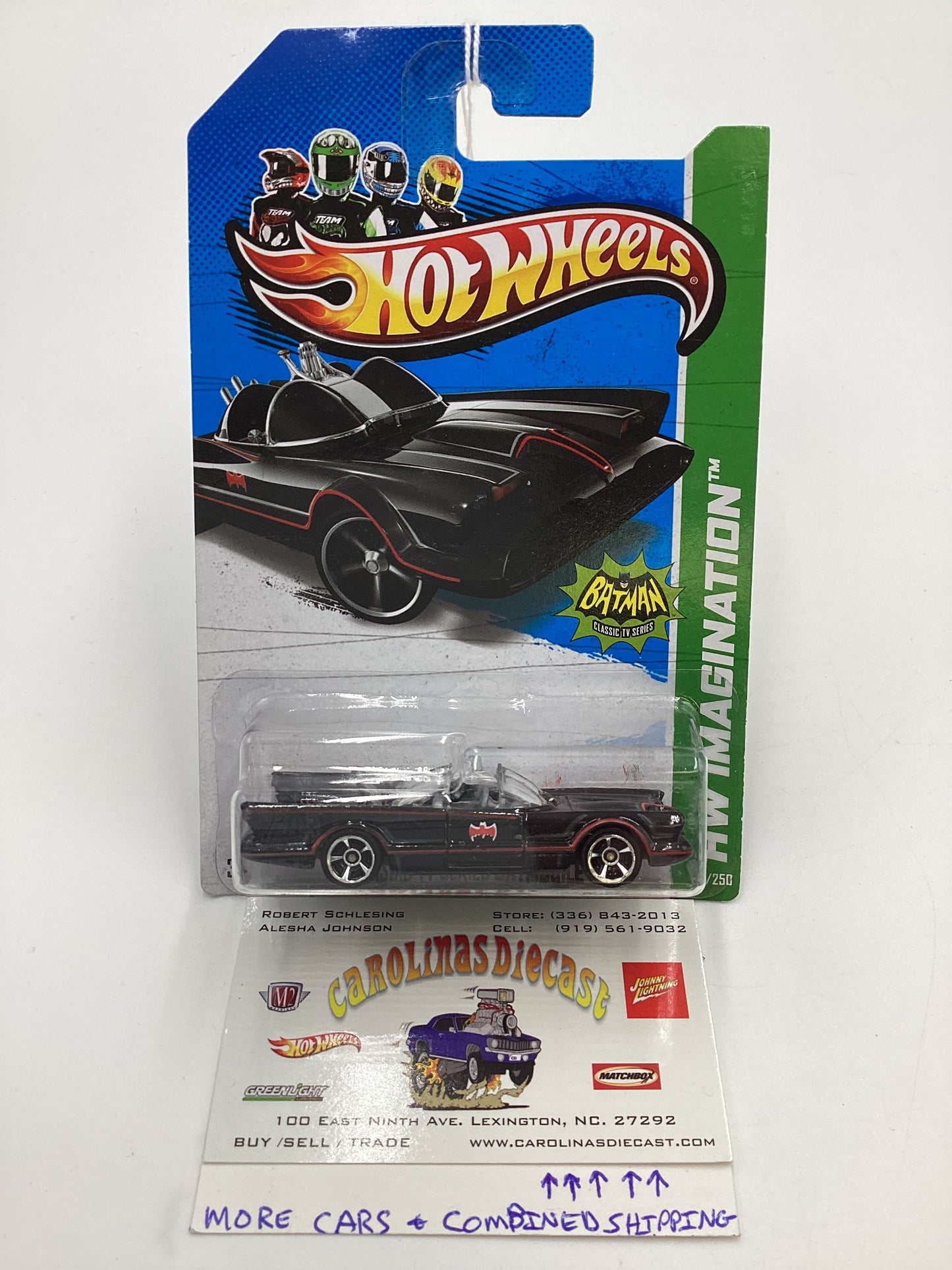 2013 Hot Wheels #62 Classic TV Series Batmobile Black