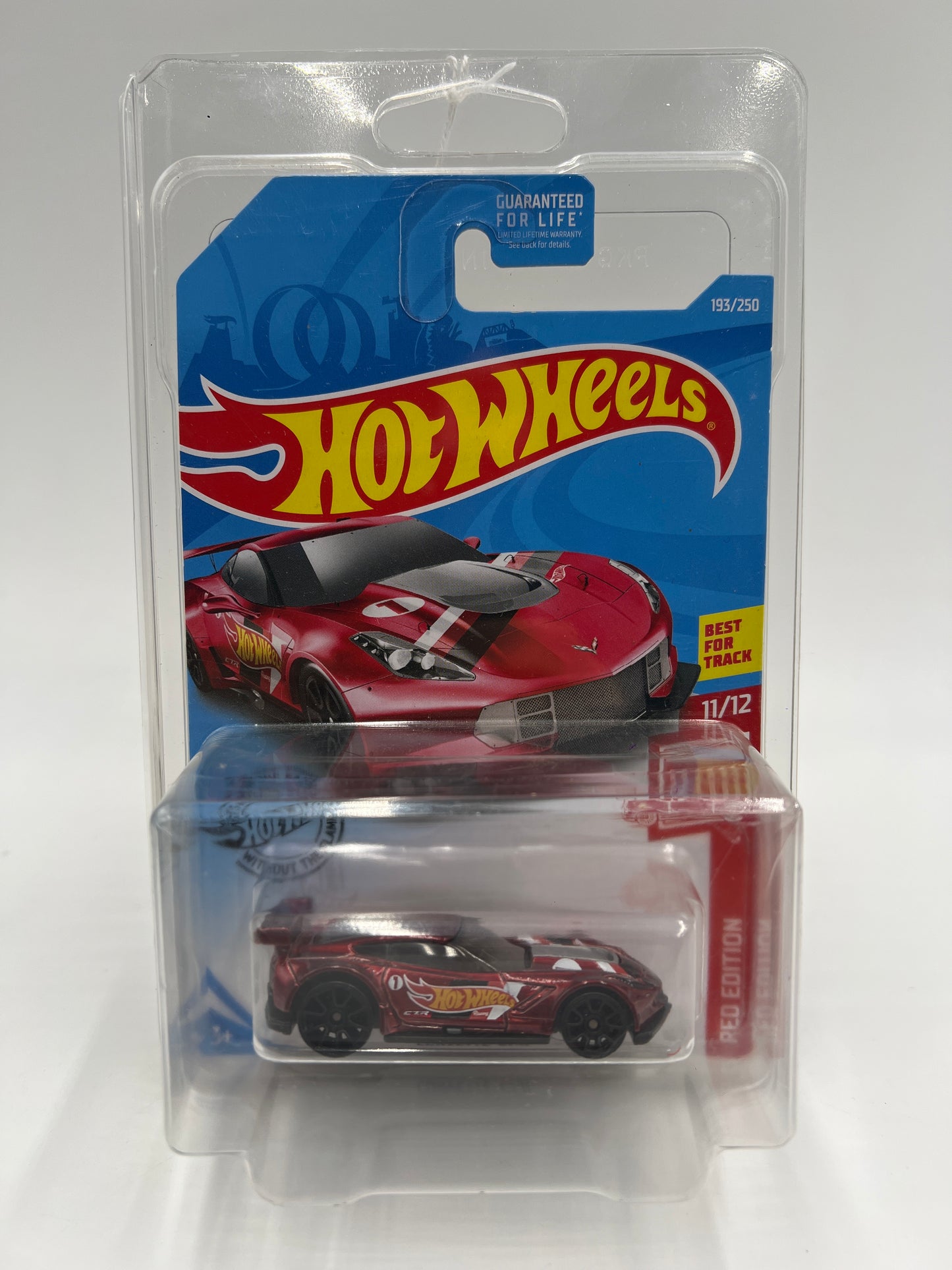 2019 Hot Wheels Target Exclusive Red Edition #193 Corvette C7.R Spectraflame Red Variation W/Protector