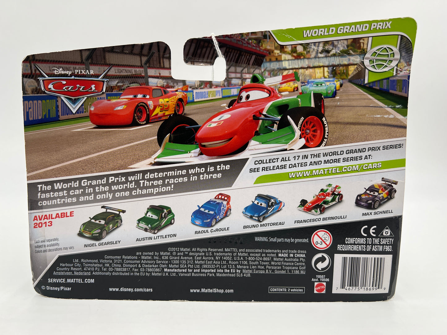 Disney Pixar Cars WGP 2 Pack Nigel Gearsley & Austin Littleton Card Not Perfect